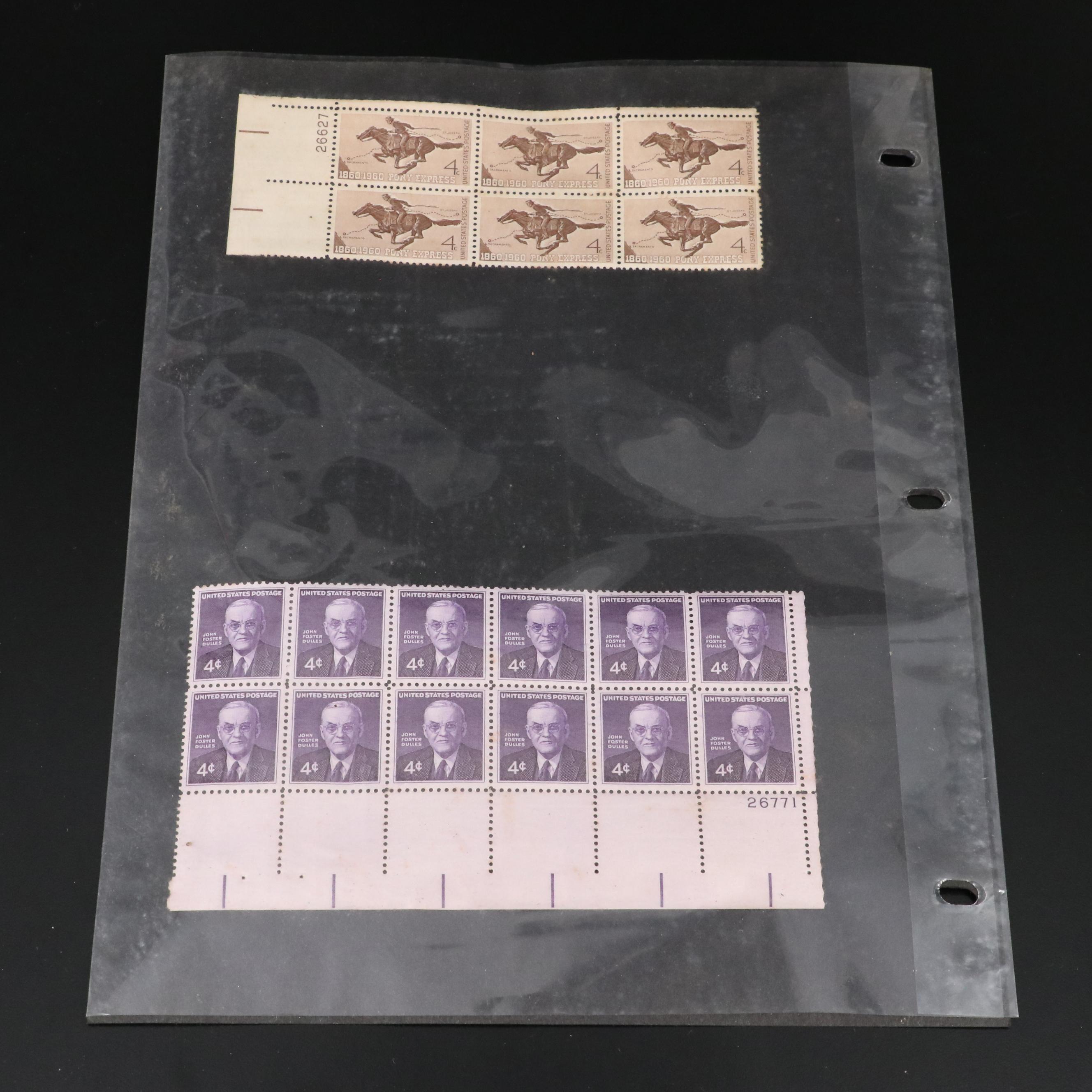 Miscellaneous Vintage U.S. Postage Stamp Sheets