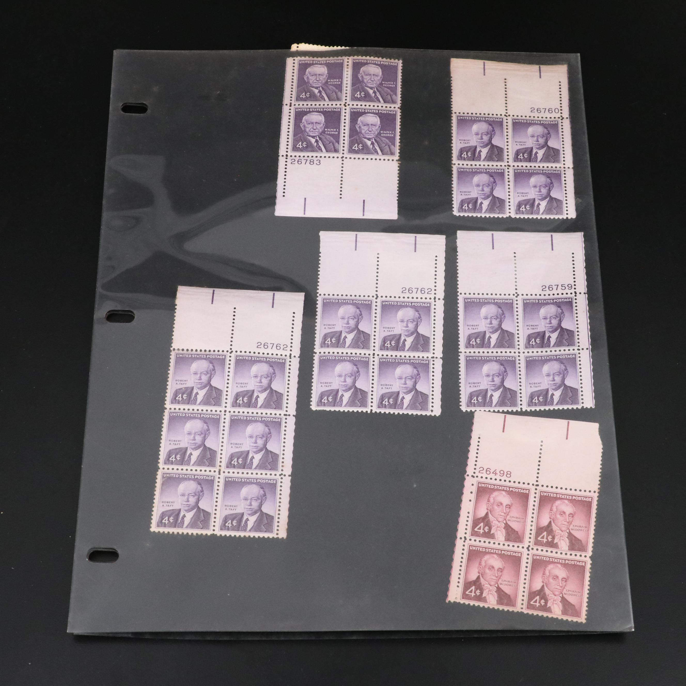 Miscellaneous Vintage U.S. Postage Stamp Sheets