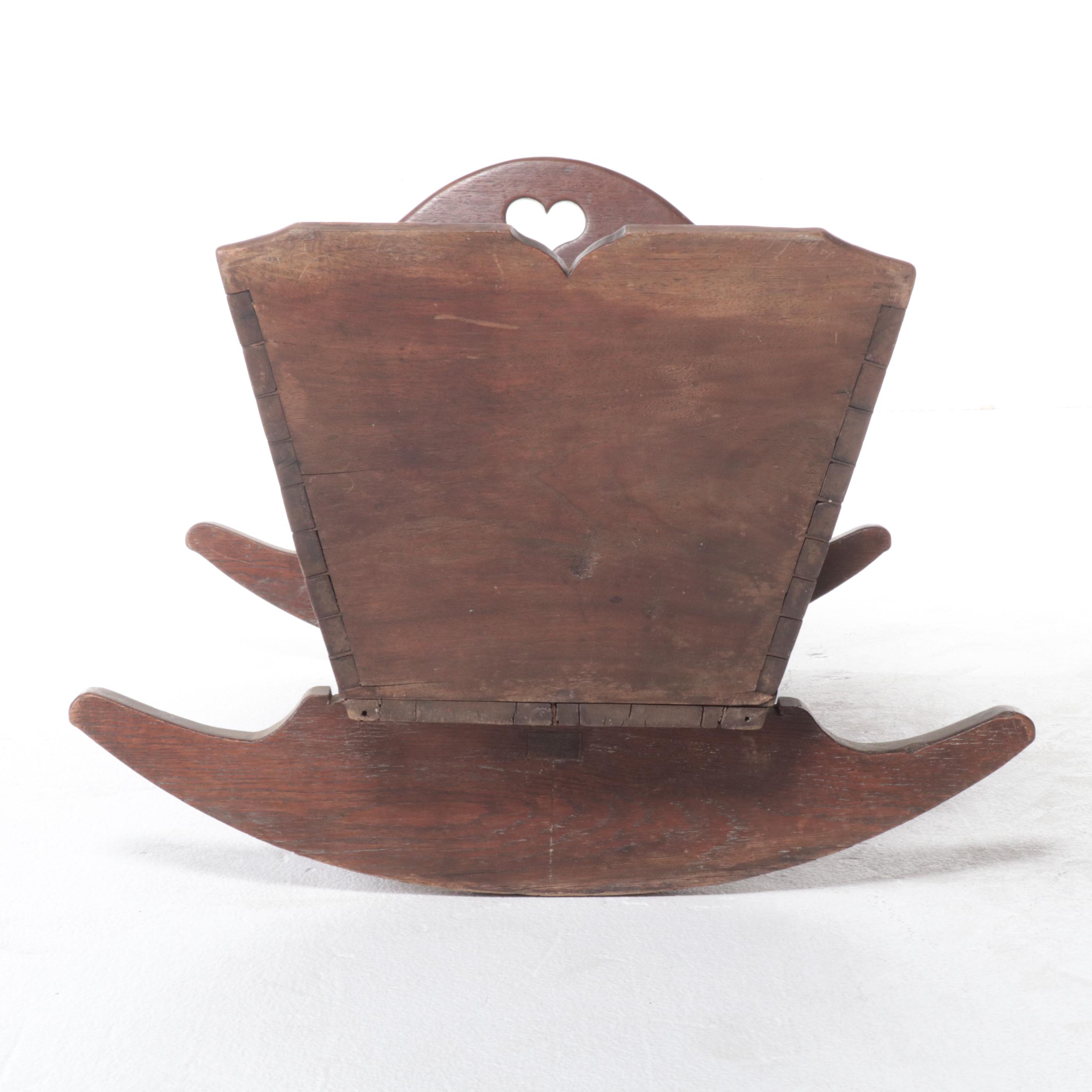 American Primitive Walnut Cradle, 19th Century