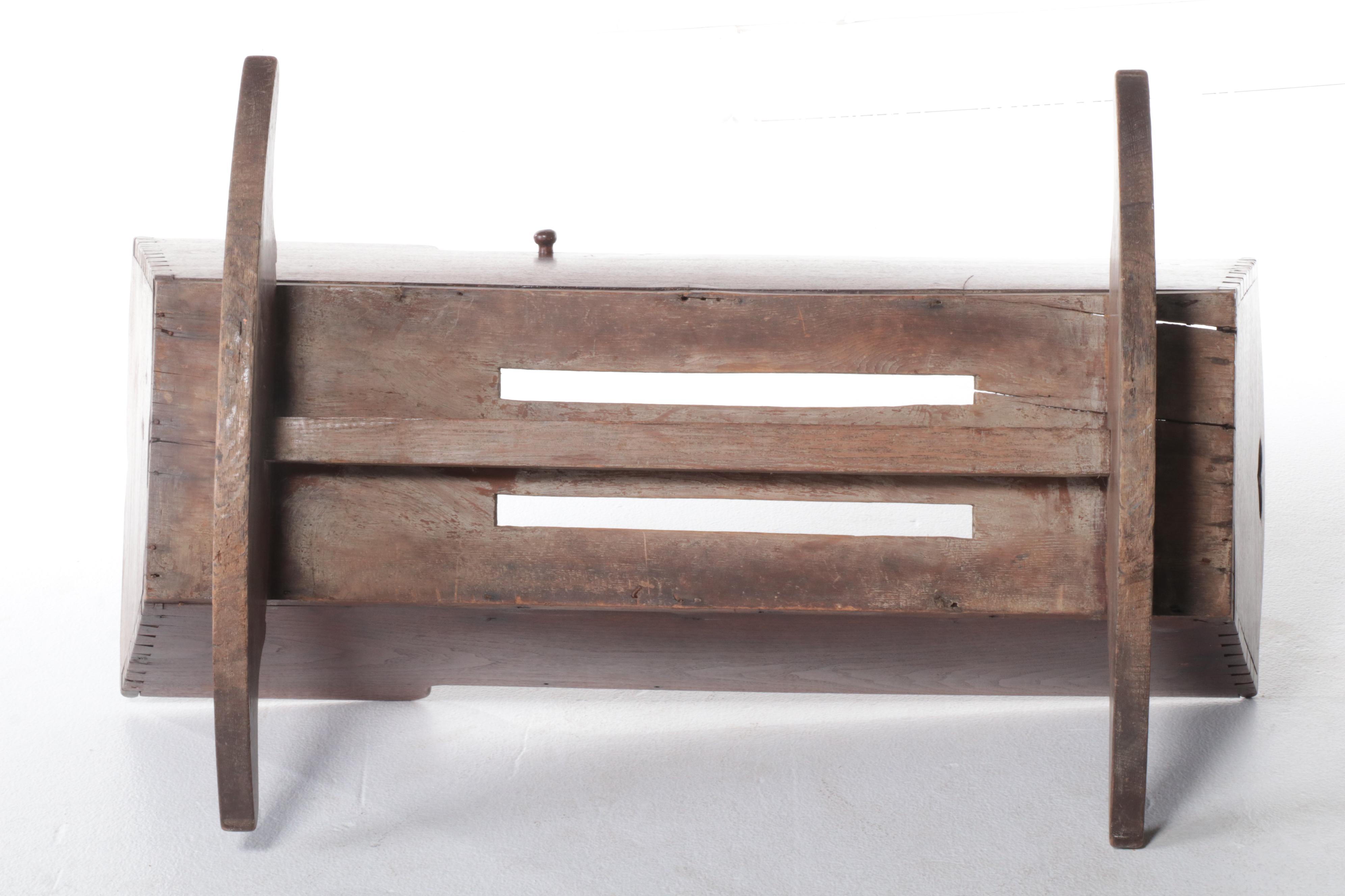 American Primitive Walnut Cradle, 19th Century