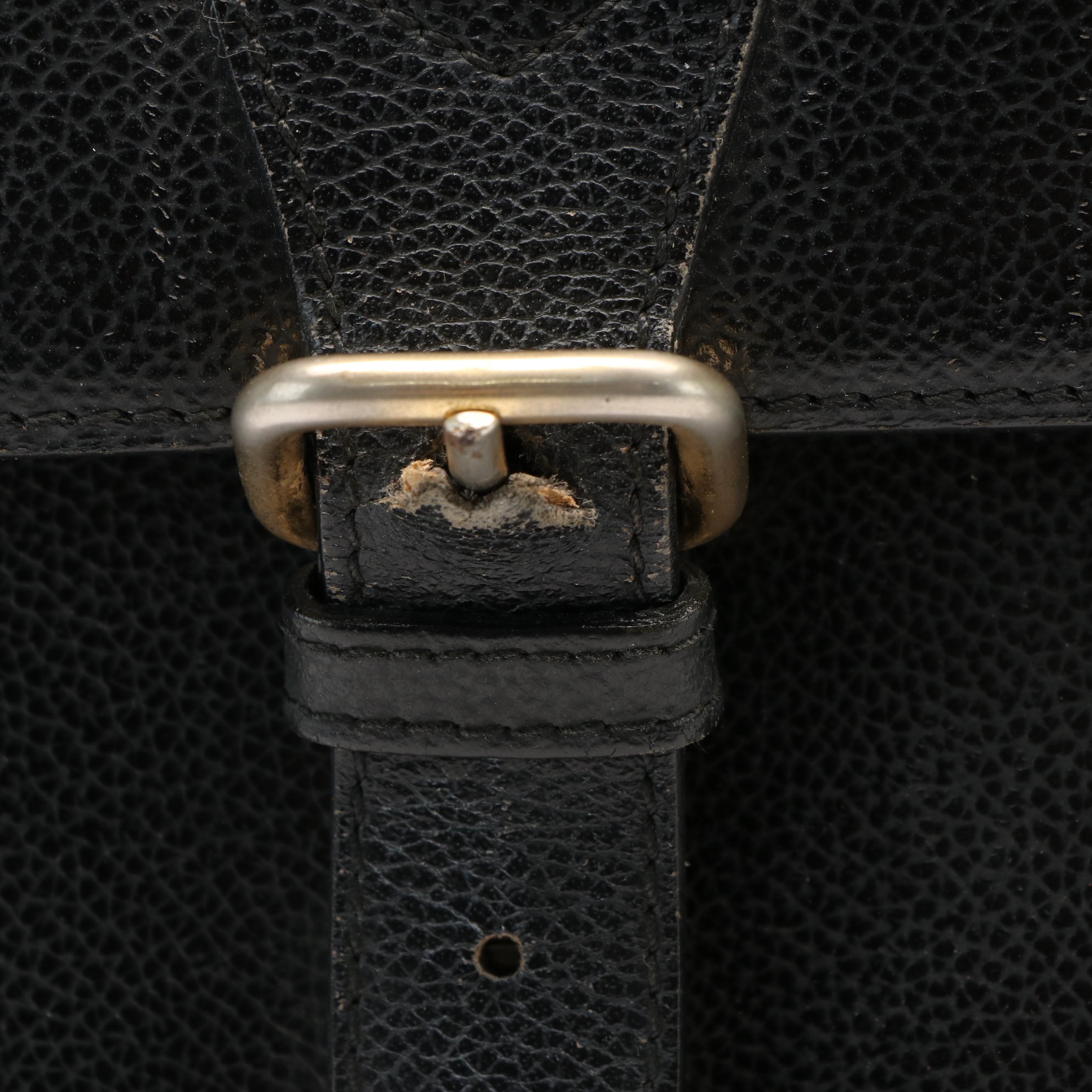 Burberrys  Black Leather and Haymarket Check Briefcase