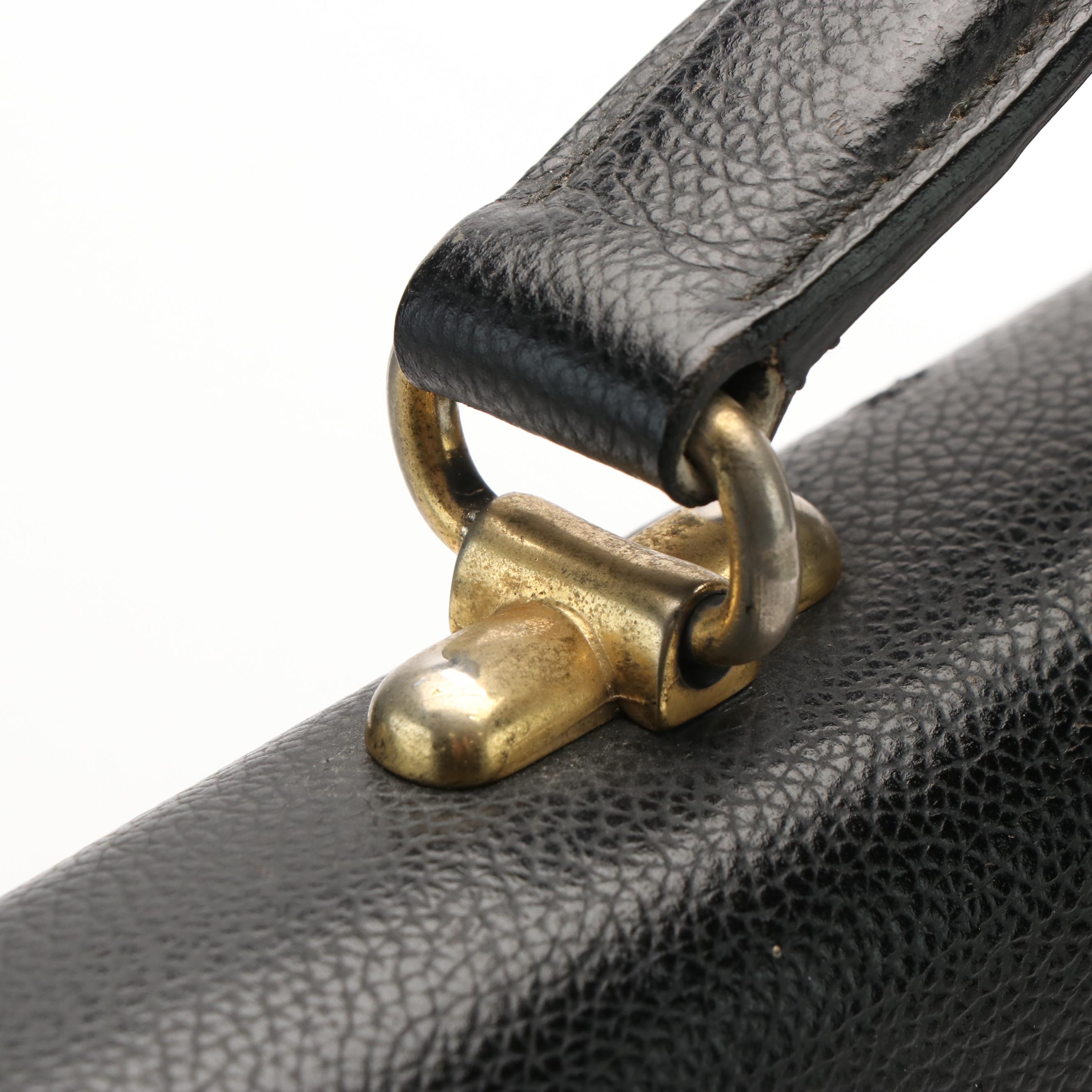 Burberrys  Black Leather and Haymarket Check Briefcase