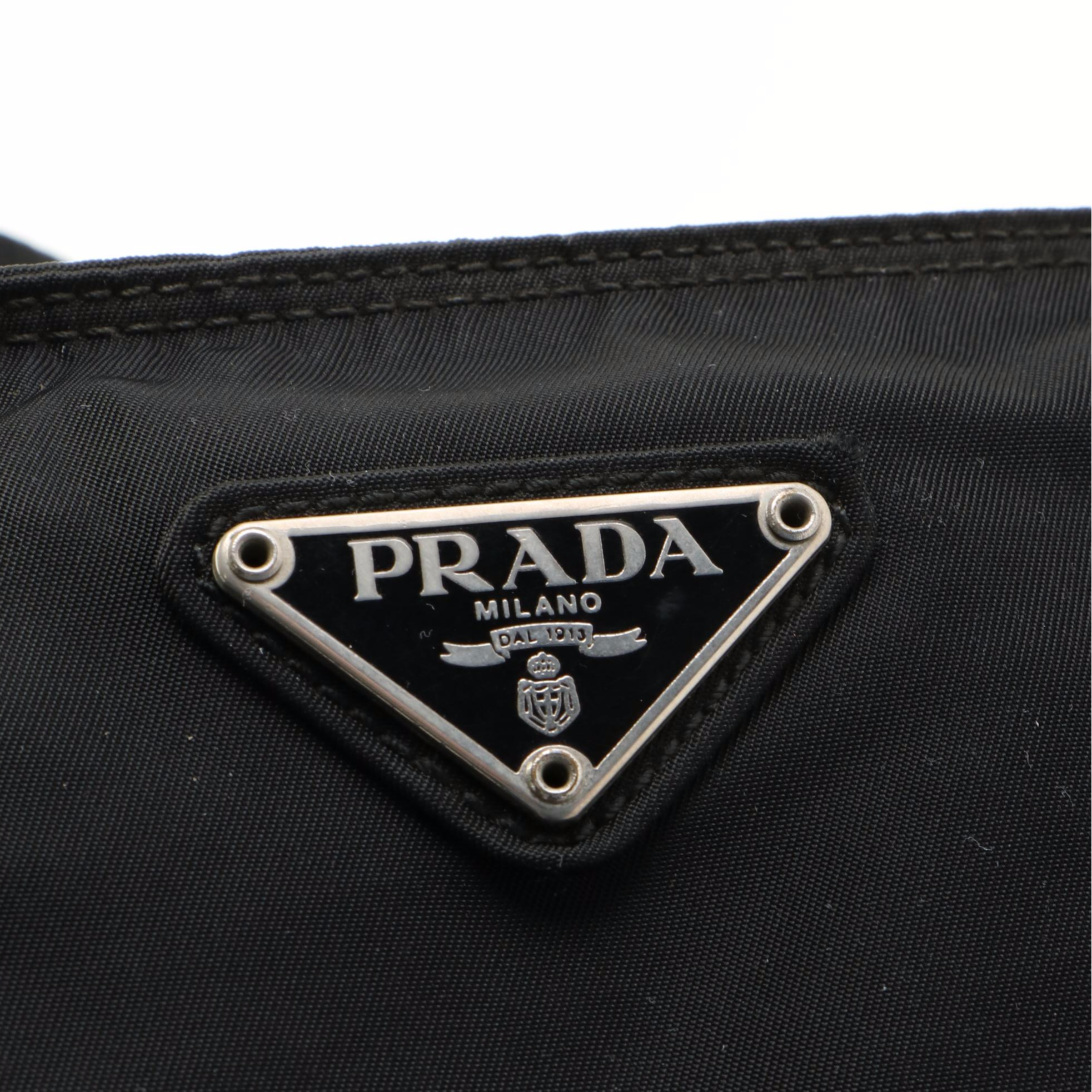 Prada Black Tessuto Nylon Flat Messenger Crossbody Bag
