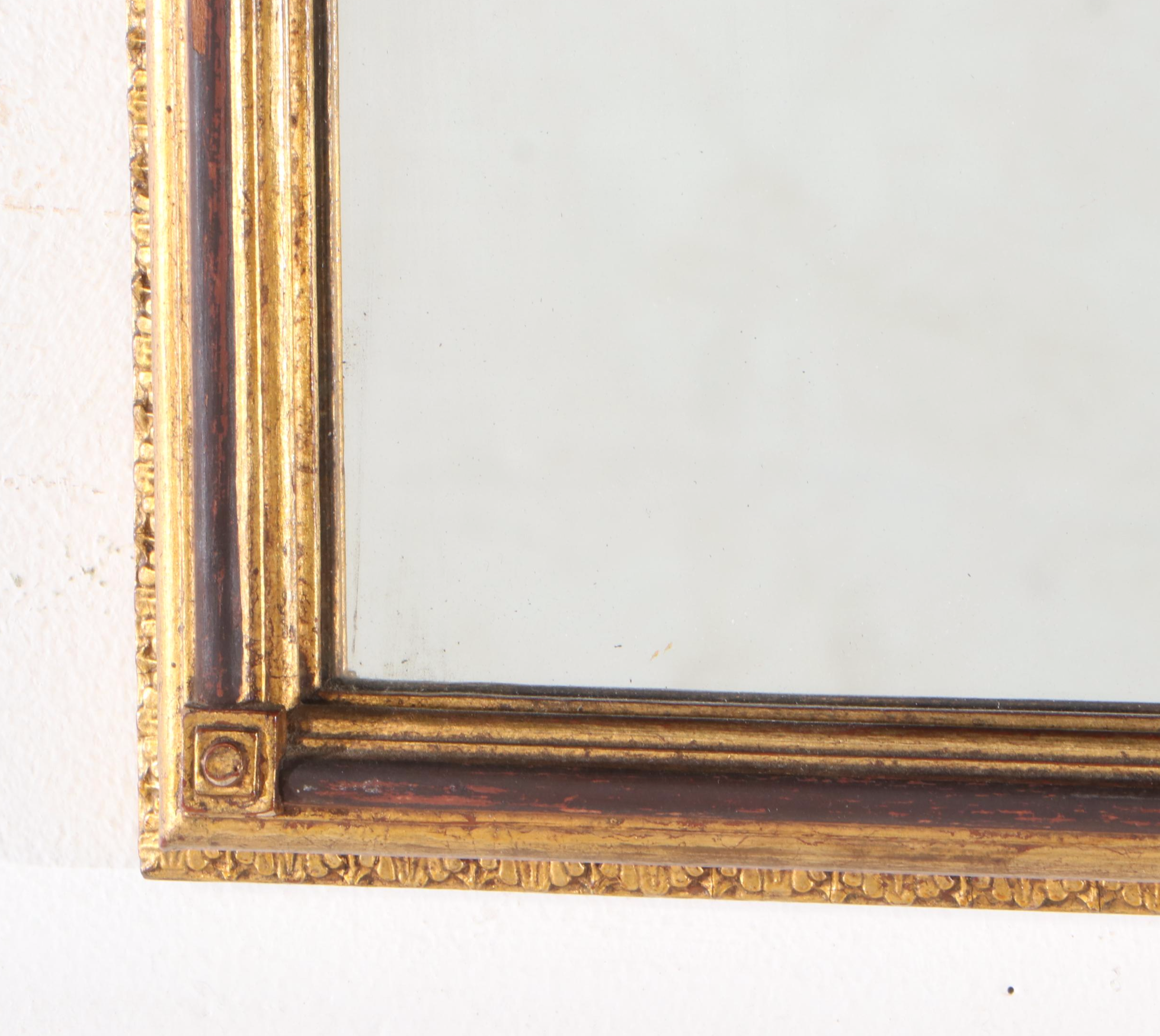 Renaissance Style Gilt-Decorated and Polychromed Mirror, Early/Mid 20th Century