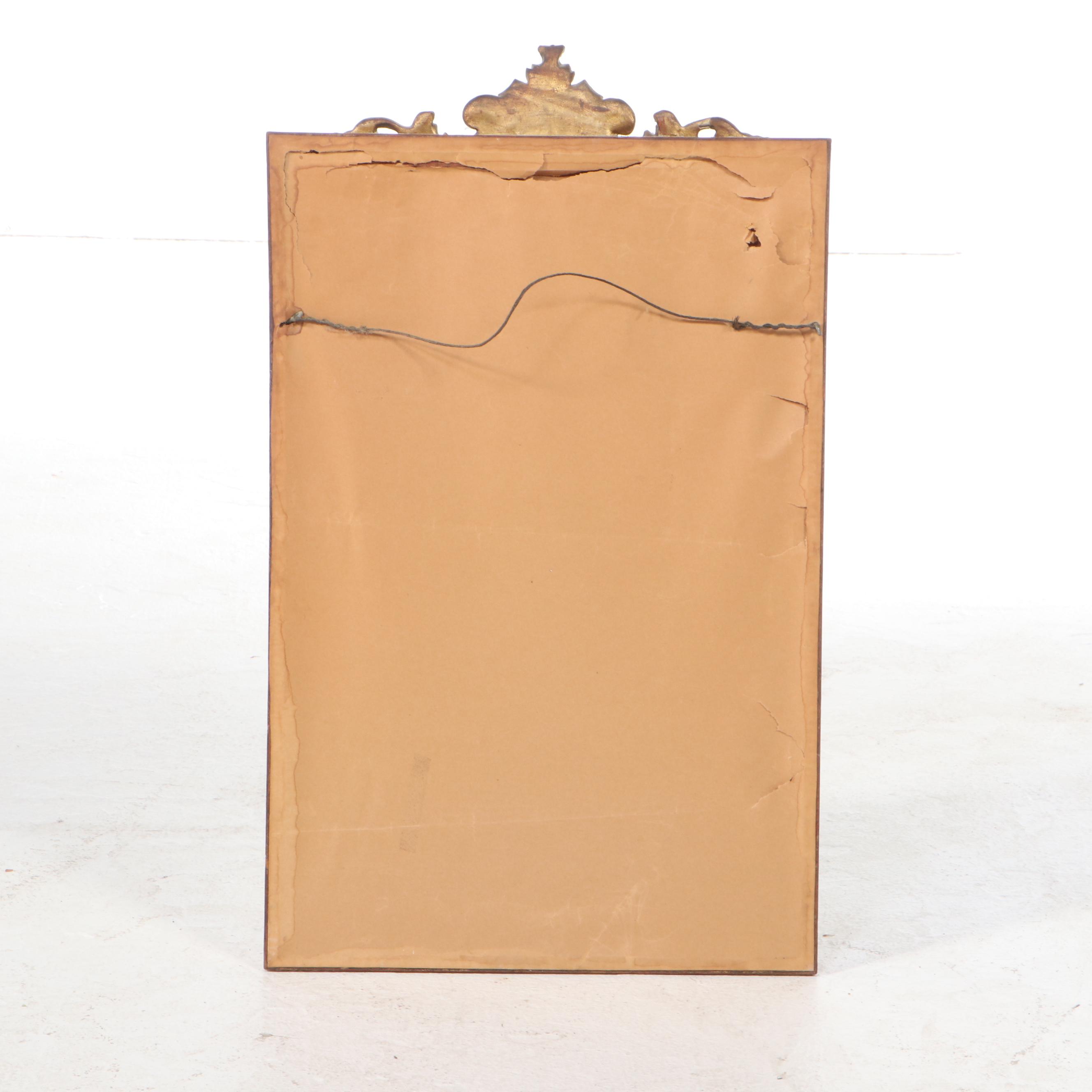 Renaissance Style Gilt-Decorated and Polychromed Mirror, Early/Mid 20th Century