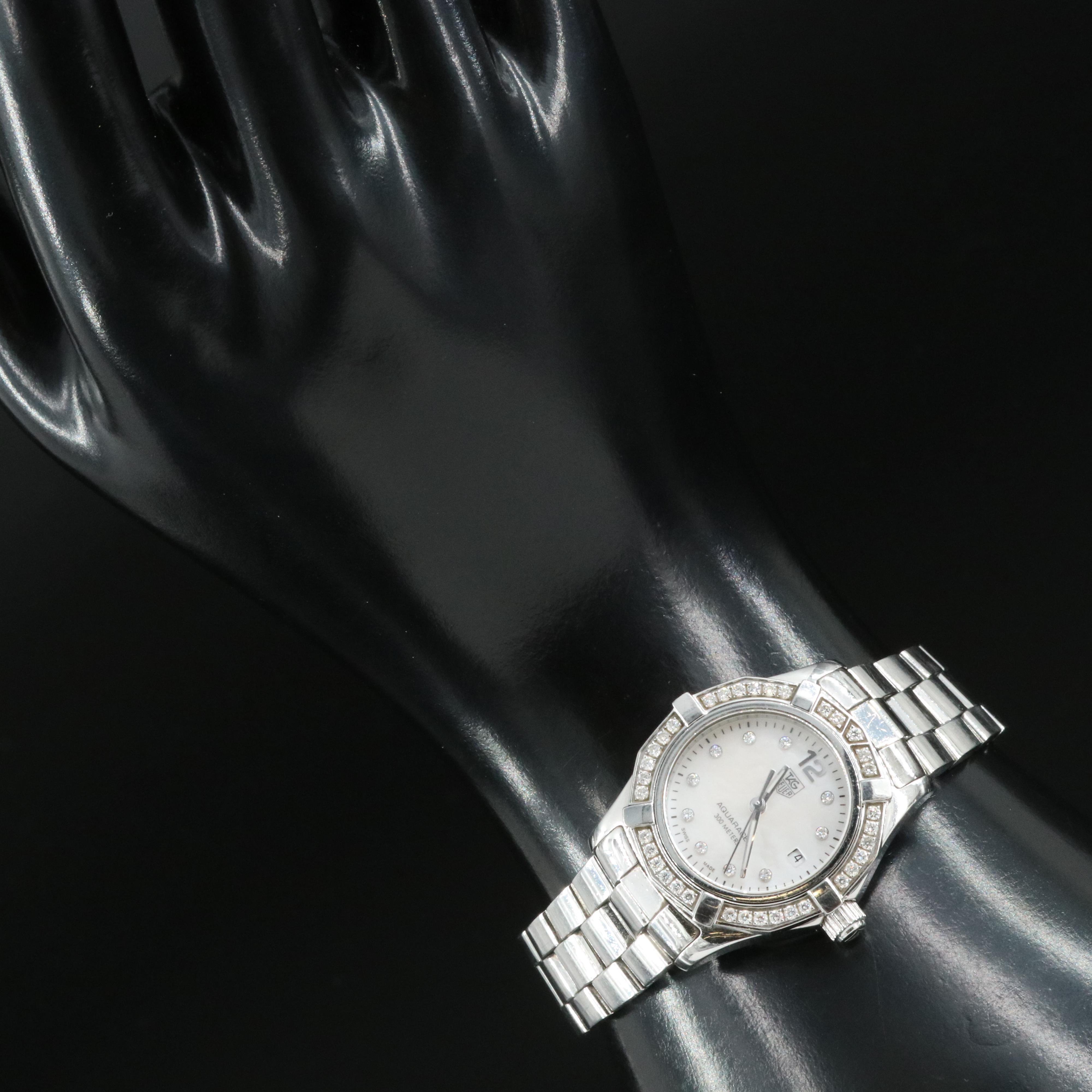 TAG Heuer Mother-of-Pearl, Diamond Dial and Bezel Aquaracer Watch