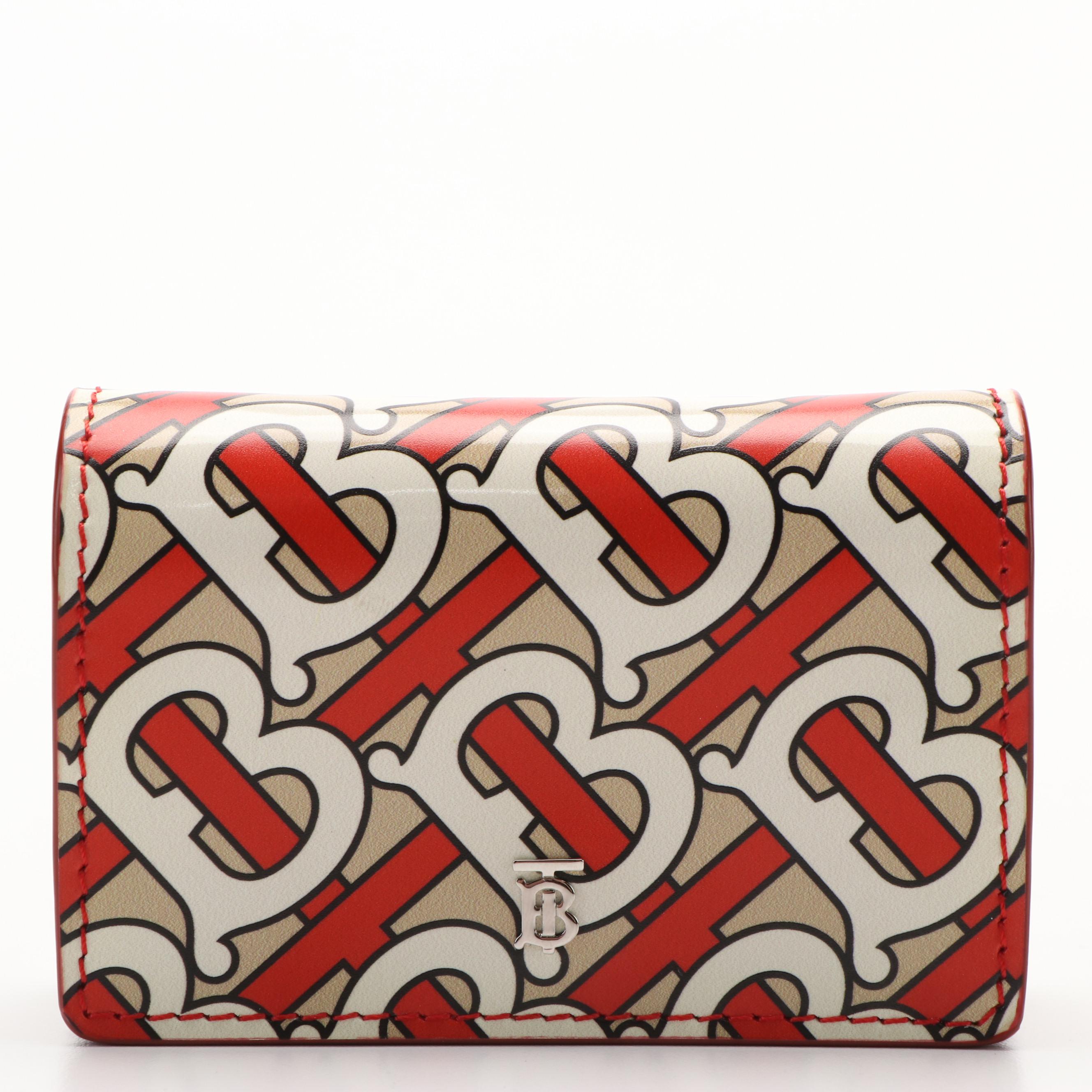 Burberry Jessie Monogram Leather Wallet on Chain EBTH