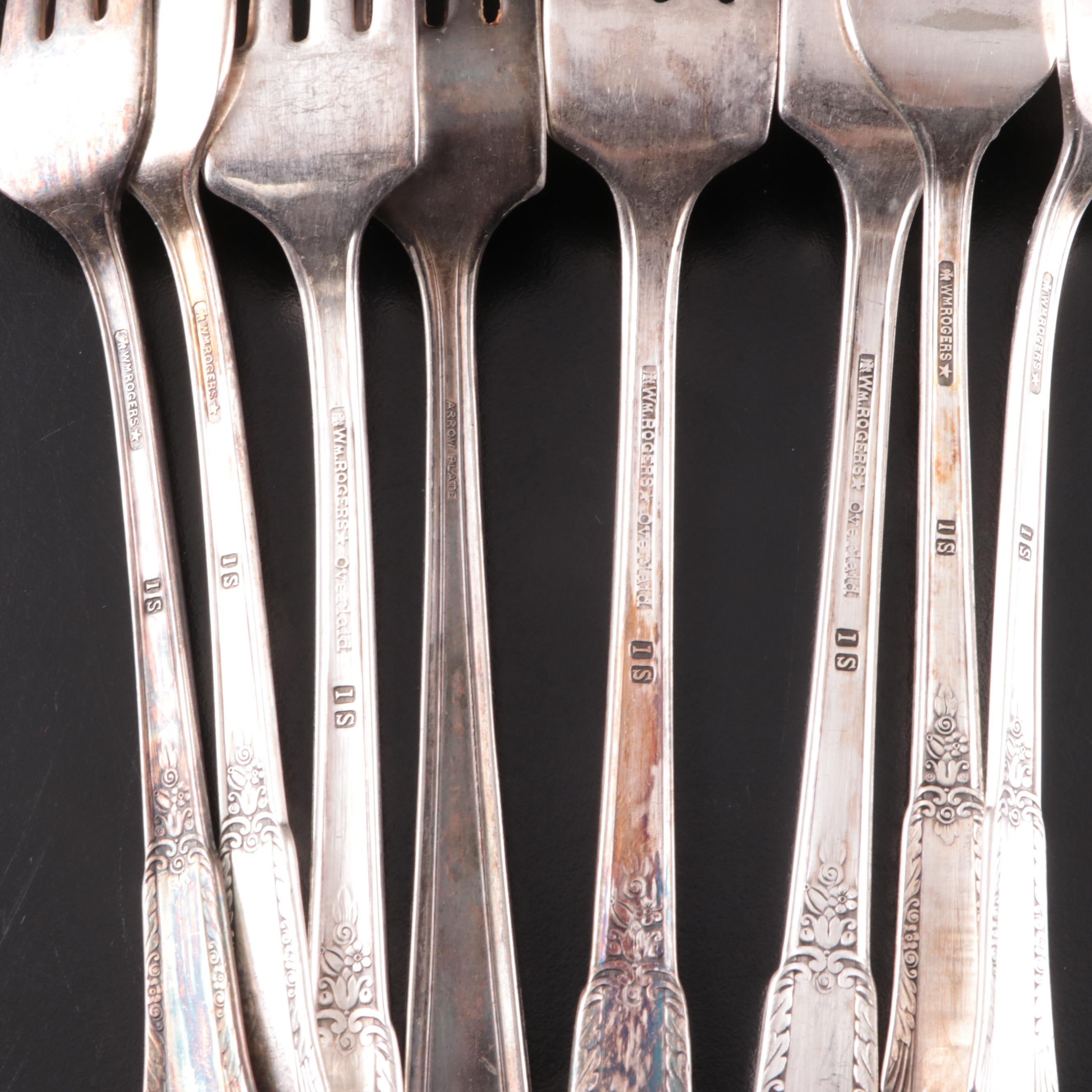 Wm. Rogers with Other Silver Plate Flatware, Mid-20th Century