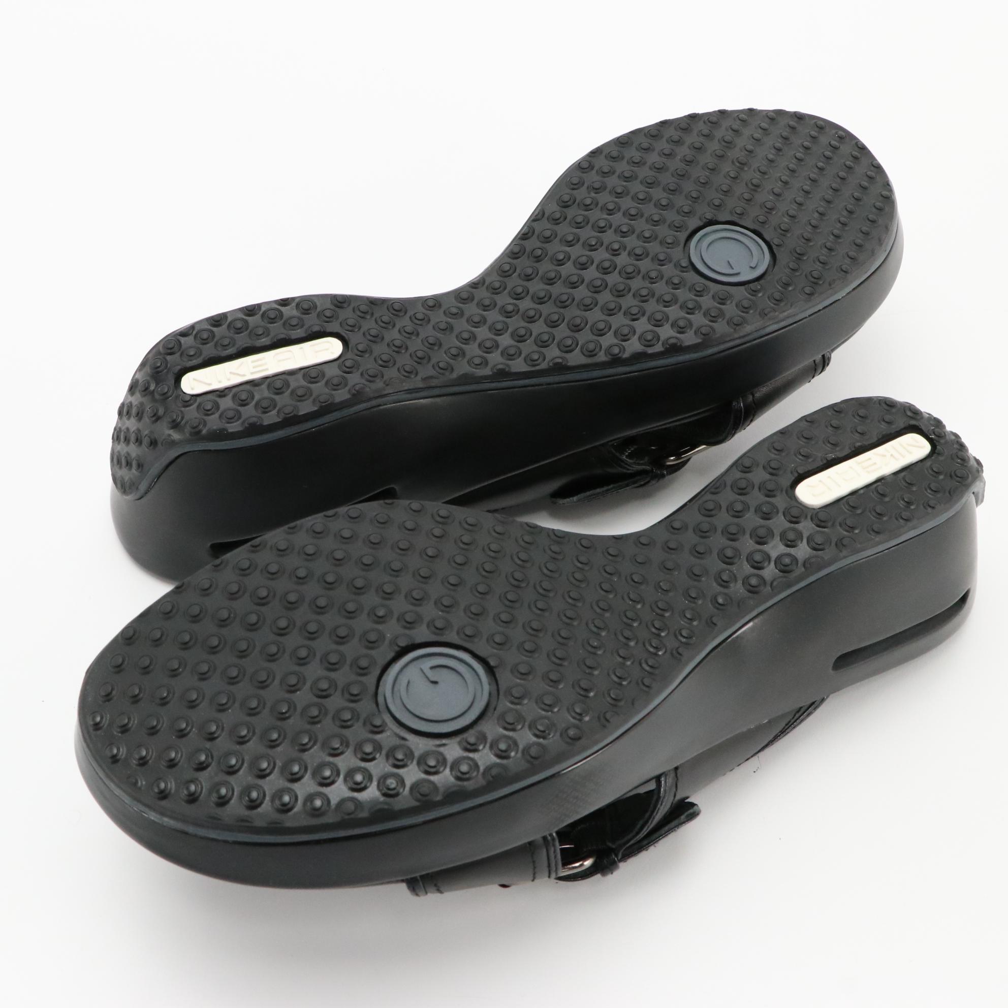 Cole Haan Air Darby Slides in Black Leather and Pearl Grey Suede with Boxes