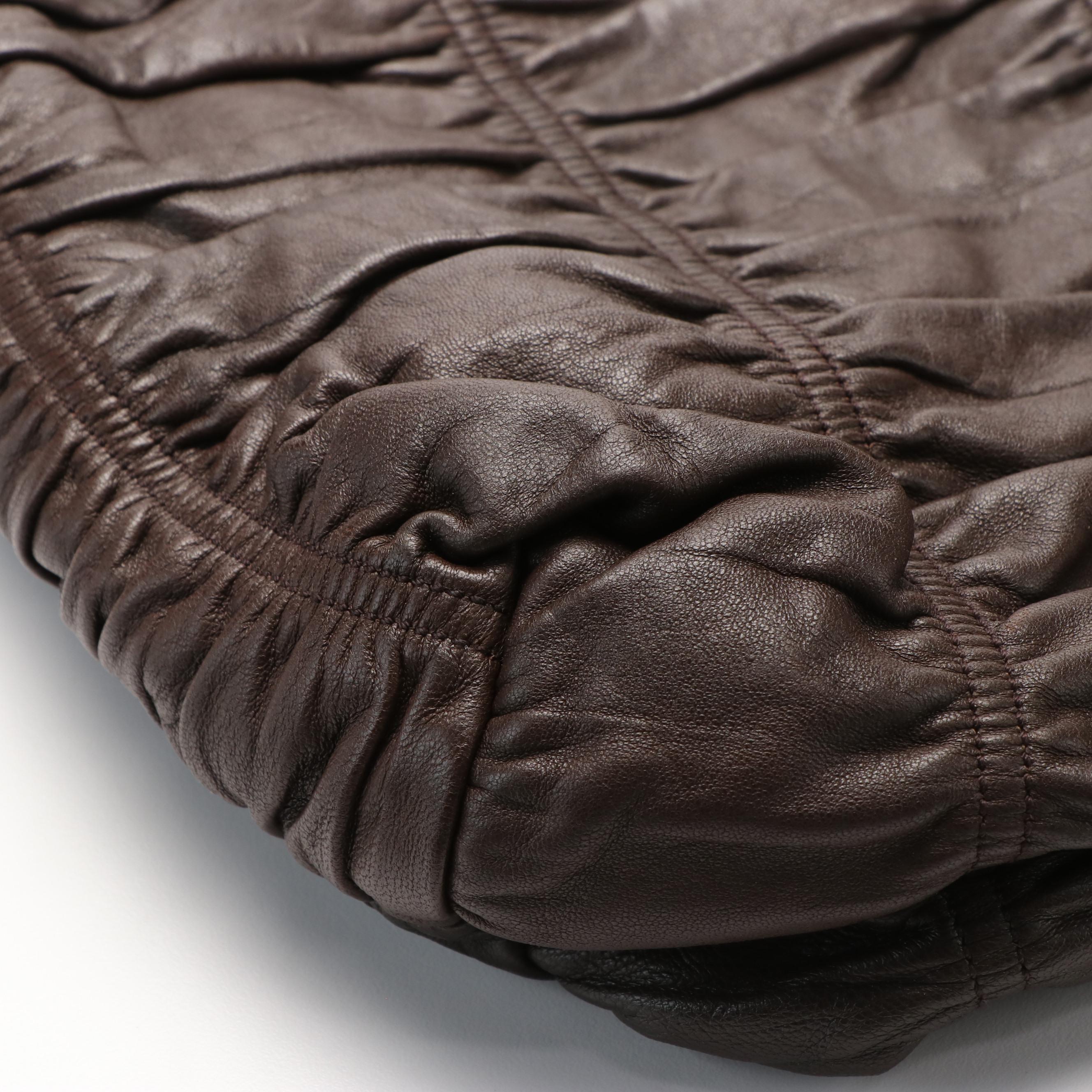 Prada Gaufre Brown Nappa Leather Satchel