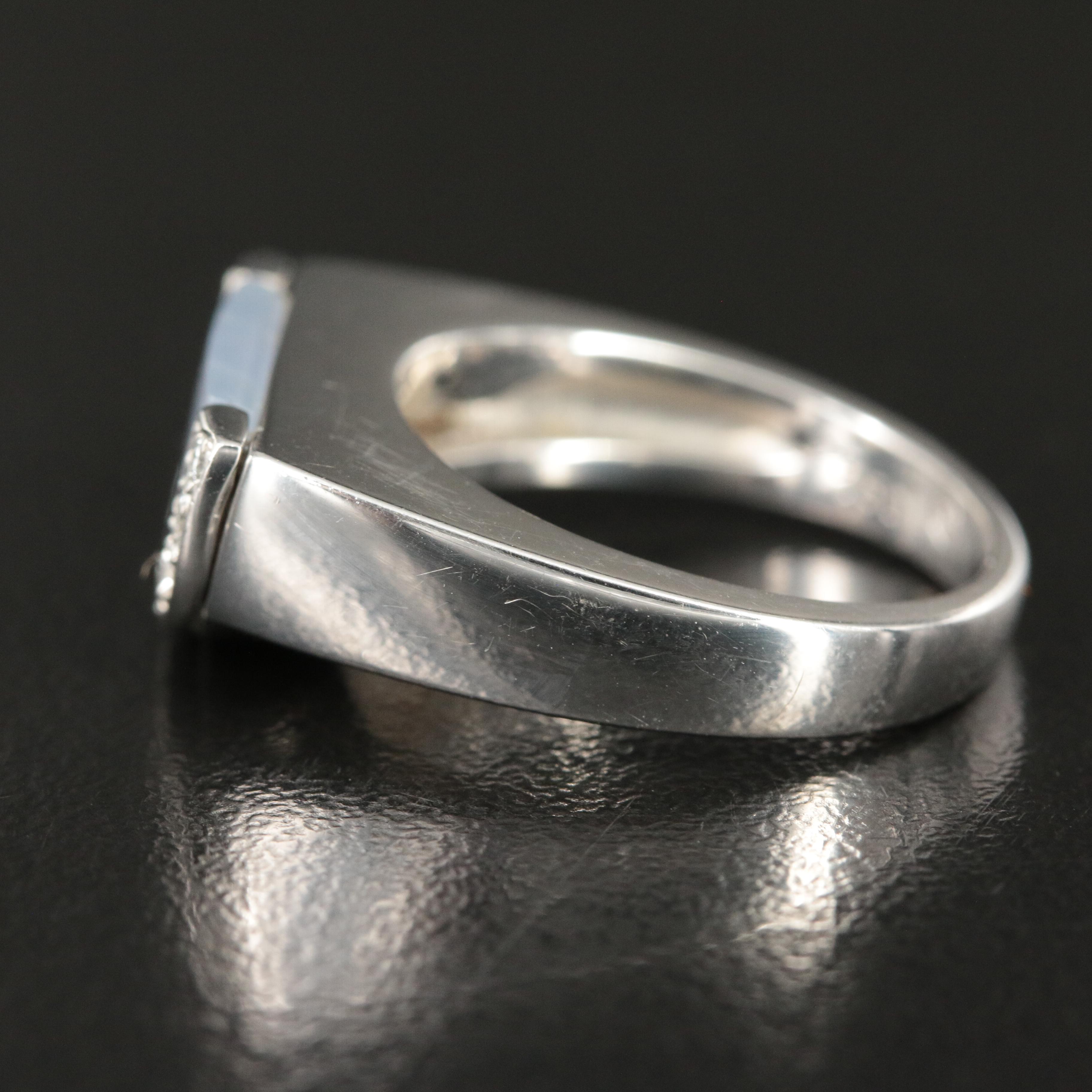 Movado 18K Chalcedony and 0.15 CTW Diamond 'Radius' Ring