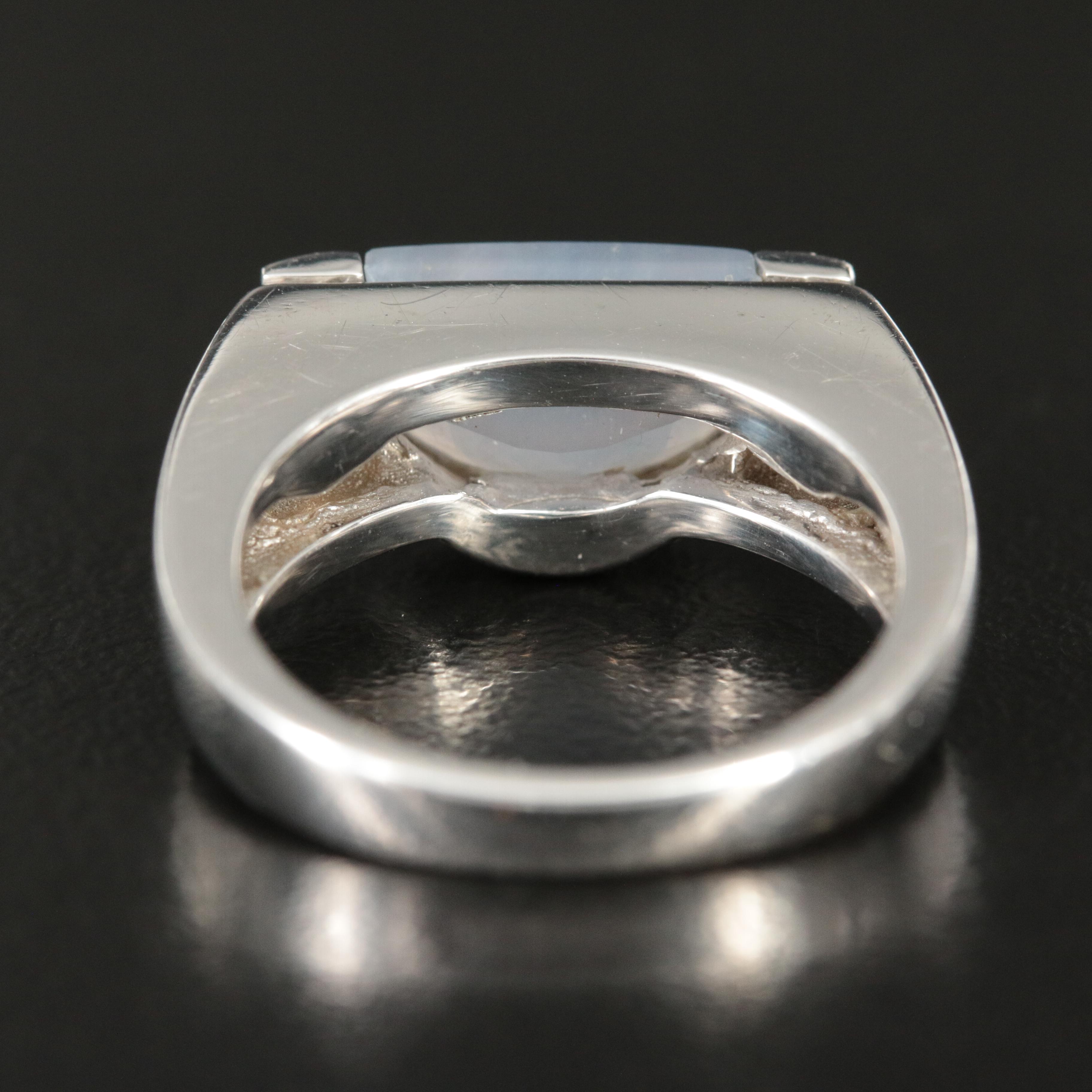 Movado 18K Chalcedony and 0.15 CTW Diamond 'Radius' Ring