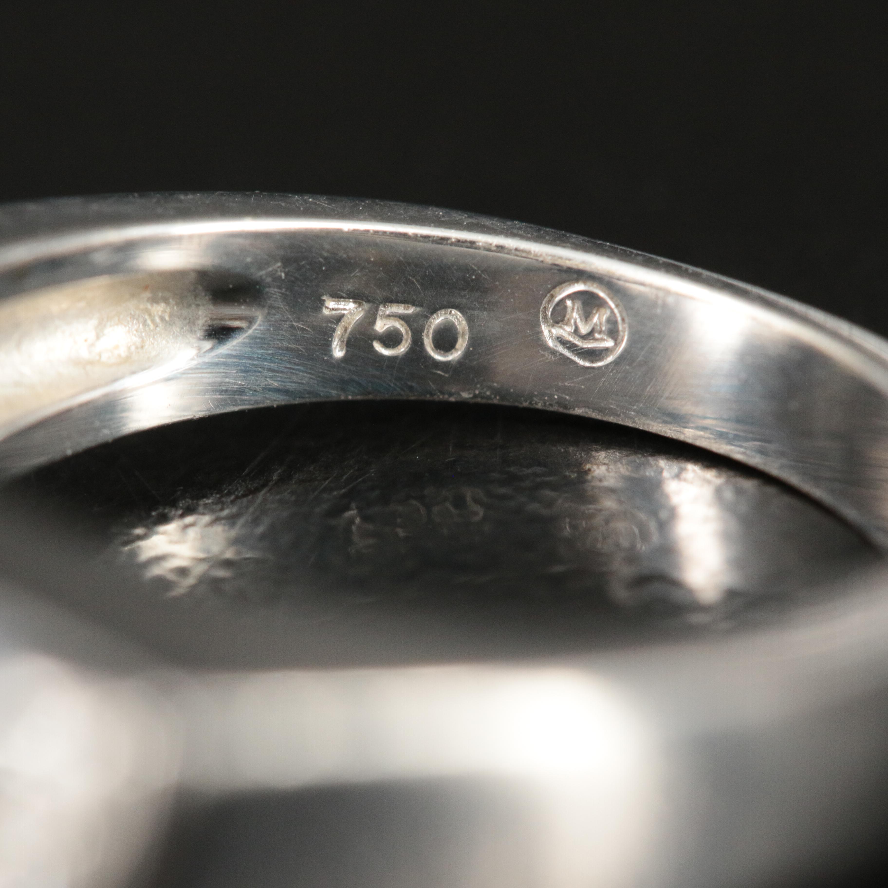 Movado 18K Chalcedony and 0.15 CTW Diamond 'Radius' Ring