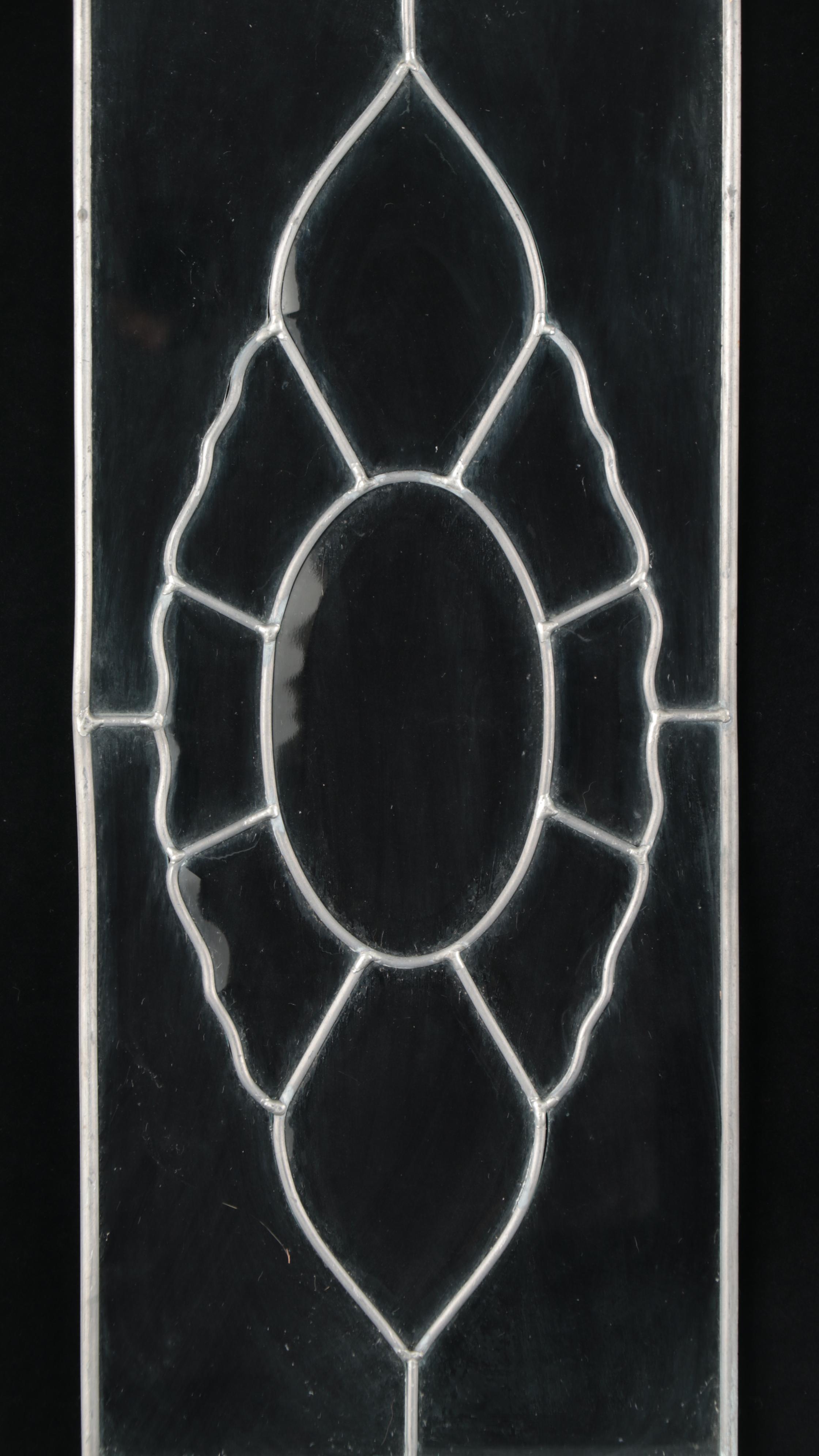 Arts and Crafts Clear Leaded Glass Window Pane Insets