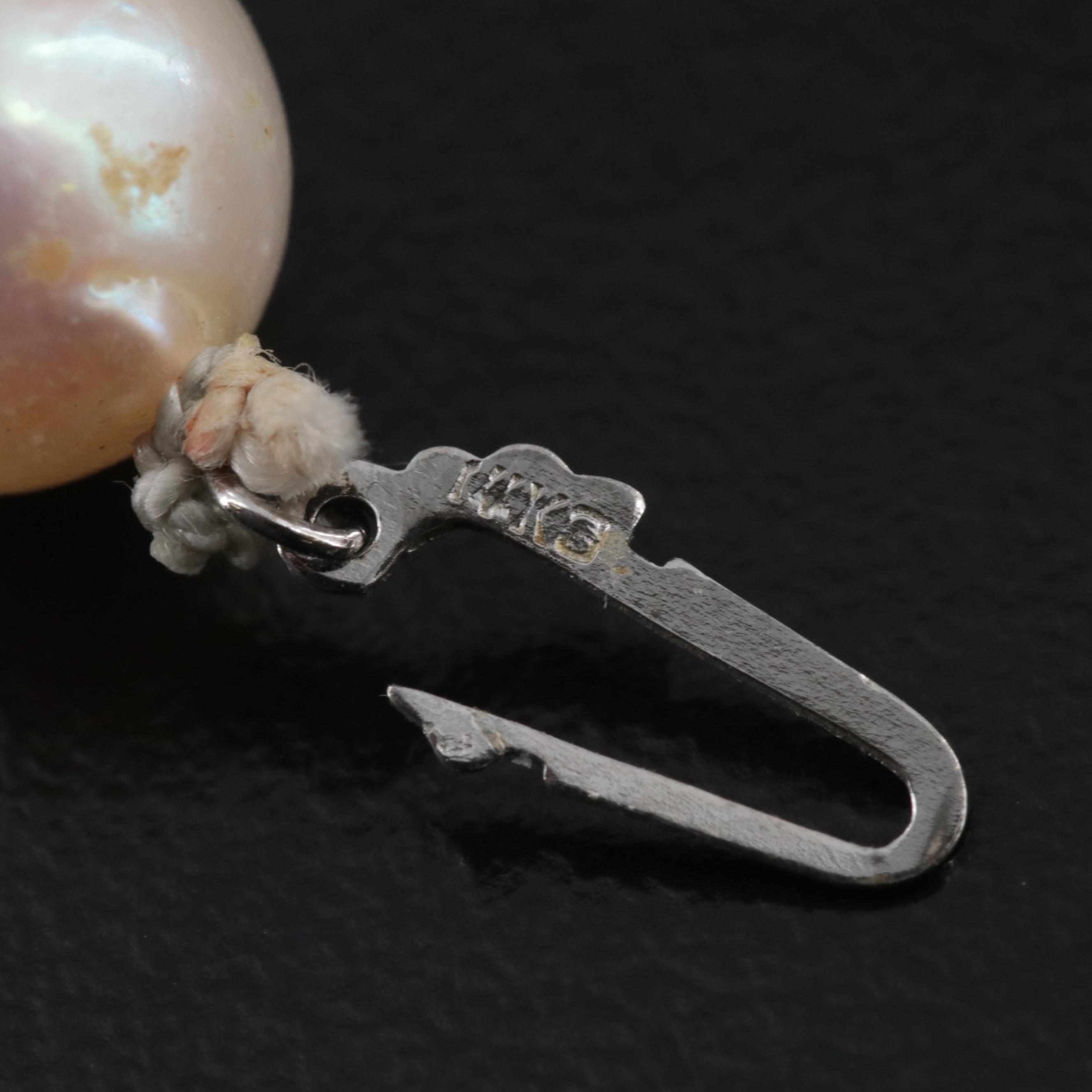 Pearl Necklace with 14K Clasp