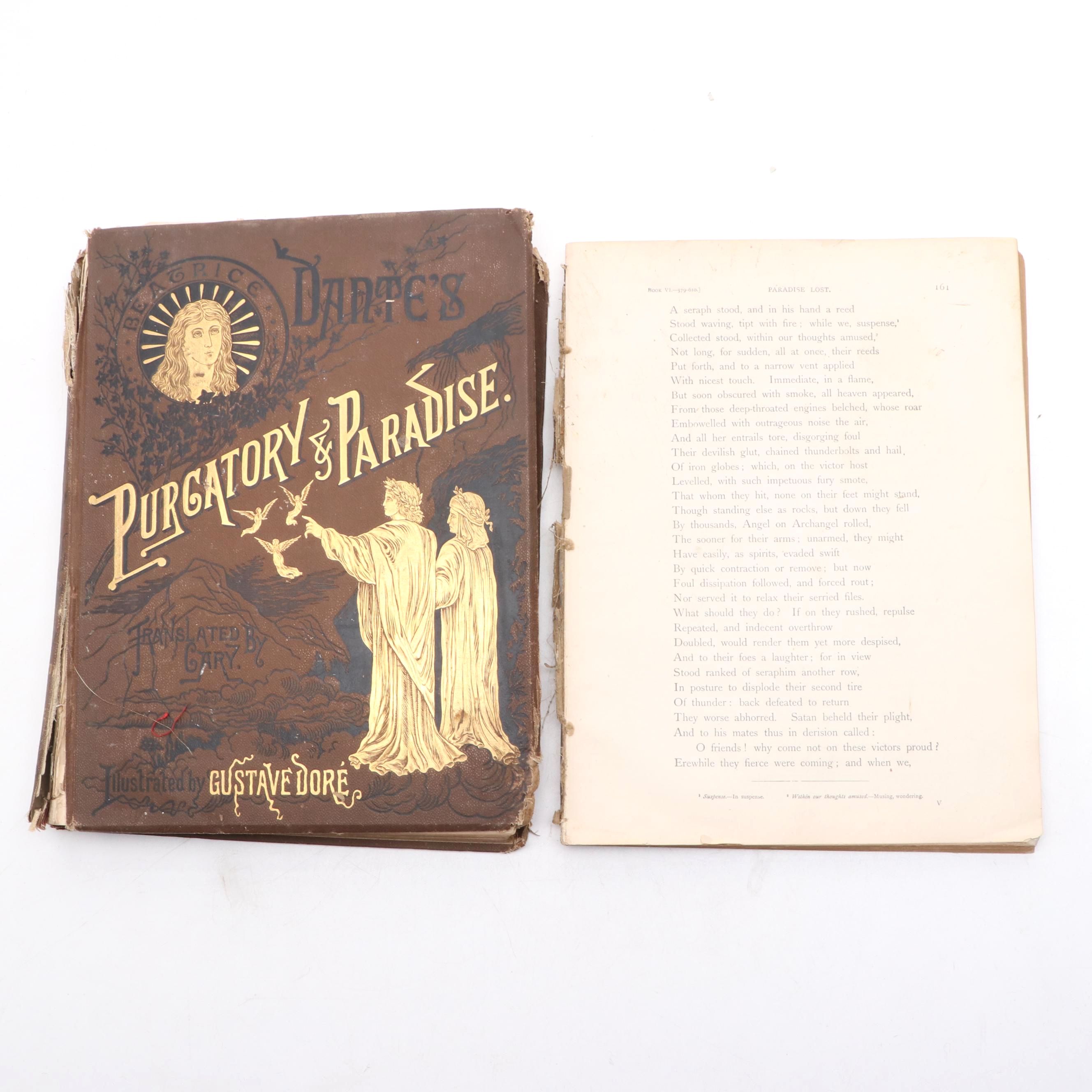 Gustave Doré Illustrated "Purgatory and Paradise" by Dante Alighieri and More