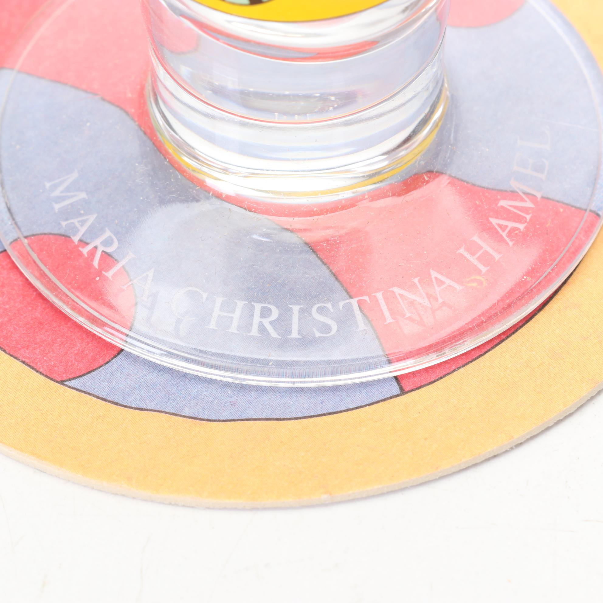 Ritzenhoff Designer Art Beer Glasses With Signed Coasters and Boxes, 1995-1998