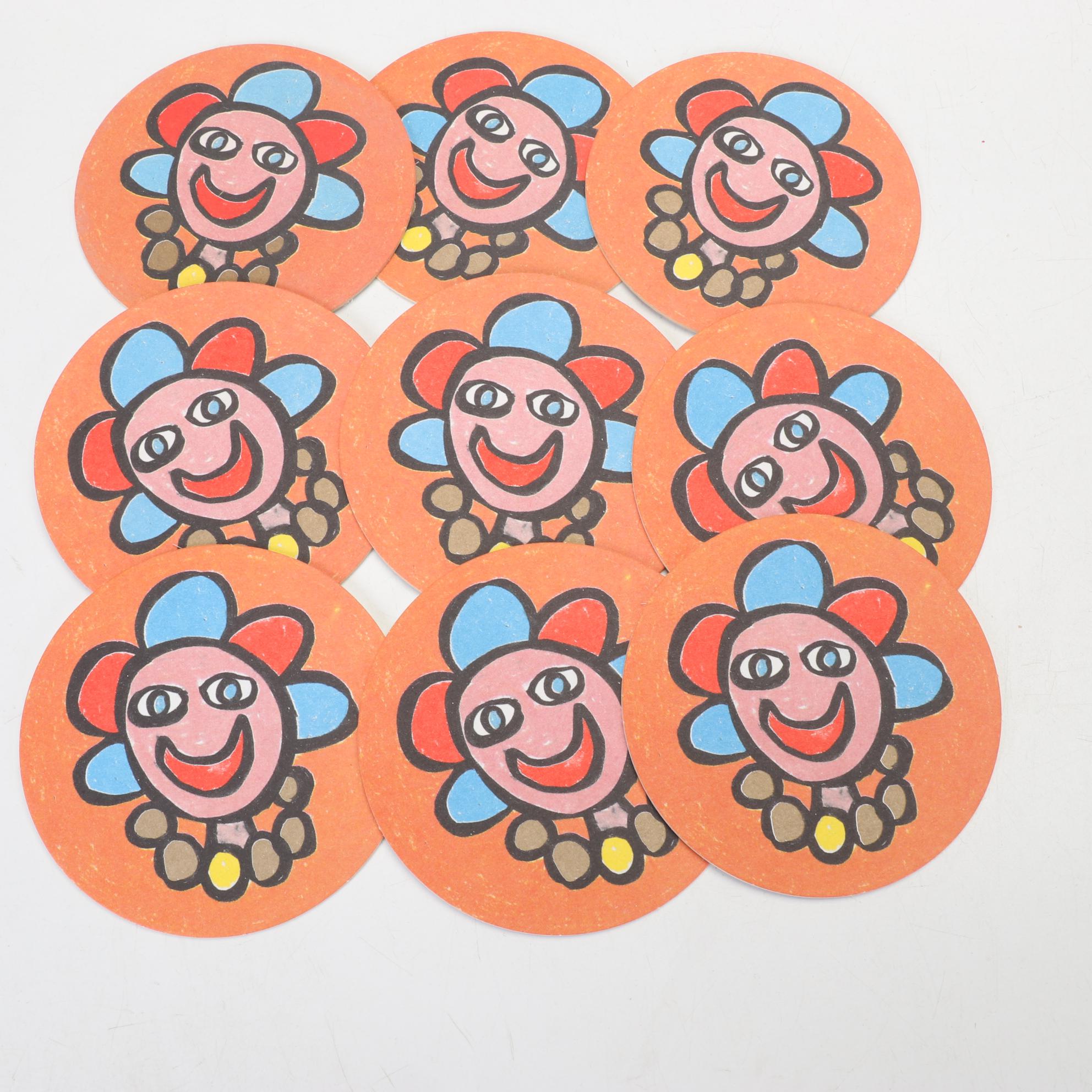 Ritzenhoff Designer Art Beer Glasses With Signed Coasters and Boxes, 1995-1998