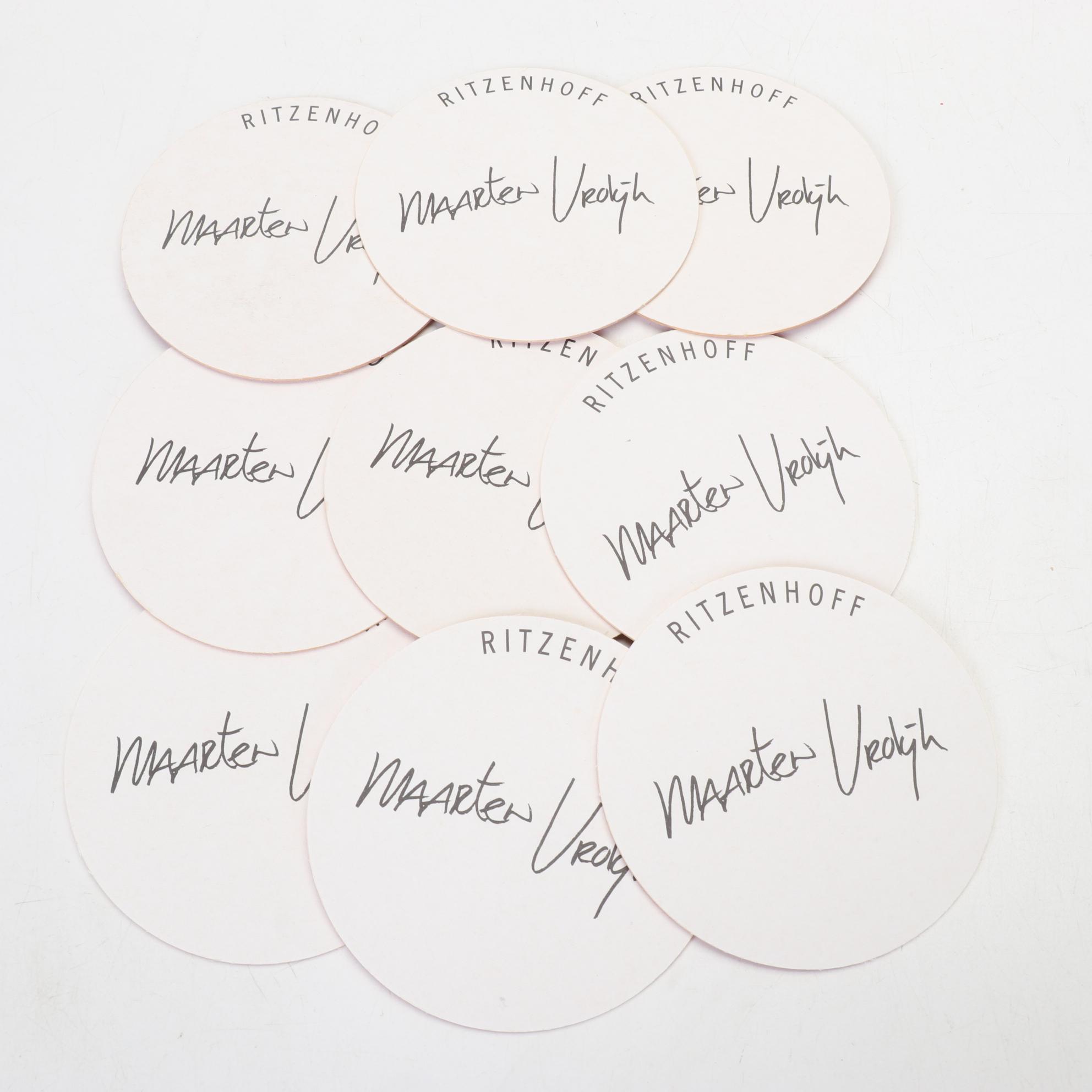 Ritzenhoff Designer Art Beer Glasses With Signed Coasters and Boxes, 1995-1998