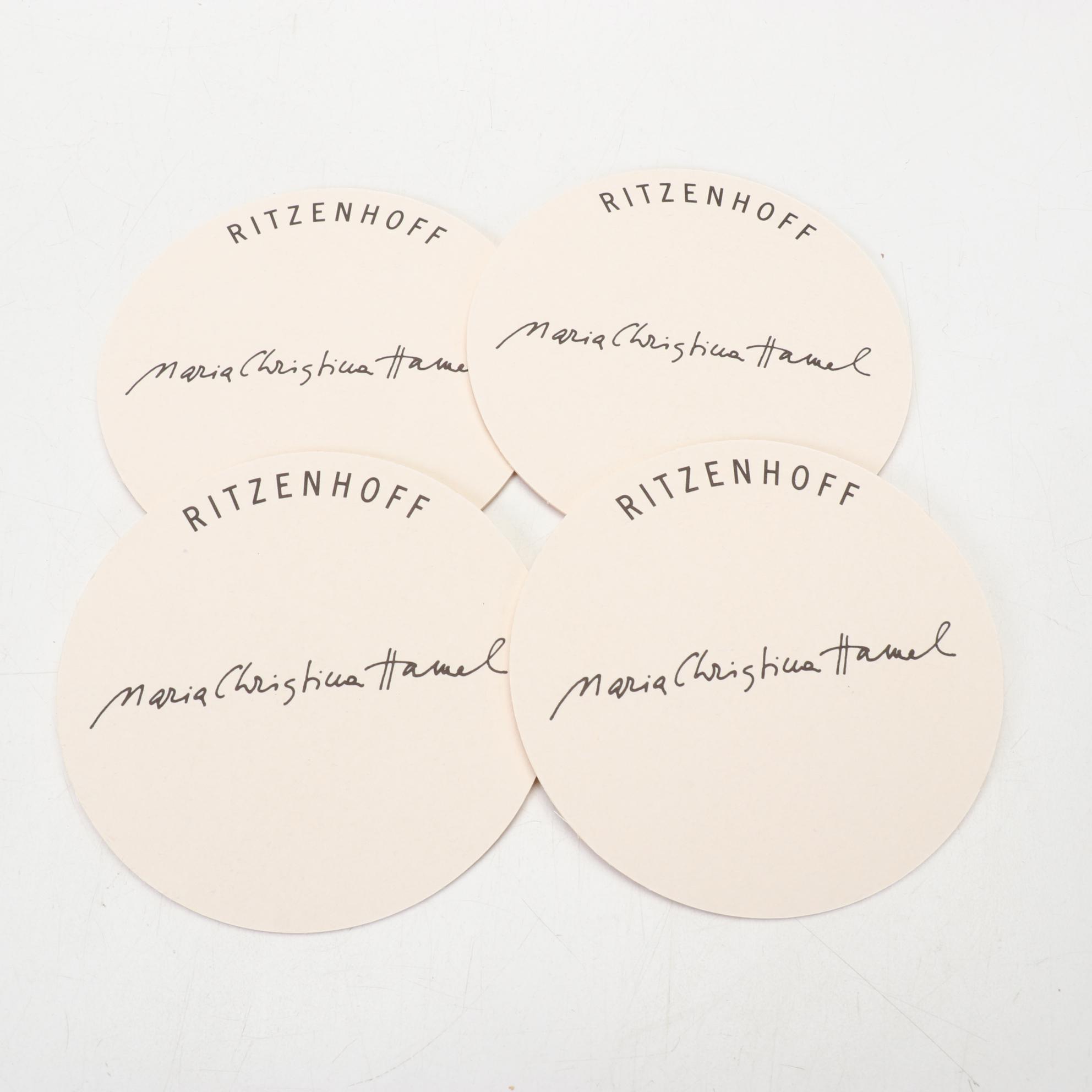 Ritzenhoff Designer Art Beer Glasses With Signed Coasters and Boxes, 1995-1998