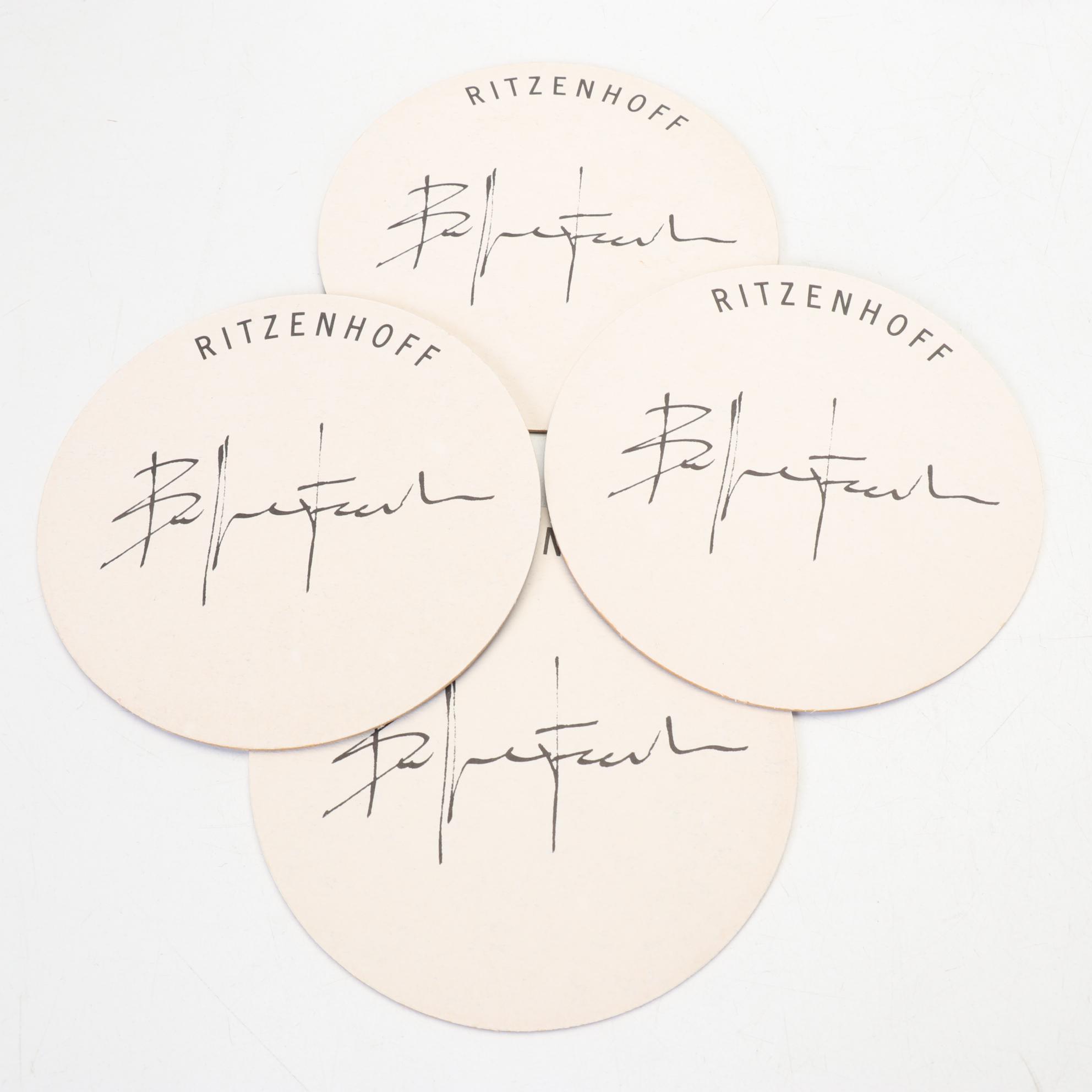 Ritzenhoff Designer Art Beer Glasses With Signed Coasters and Boxes, 1995-1998