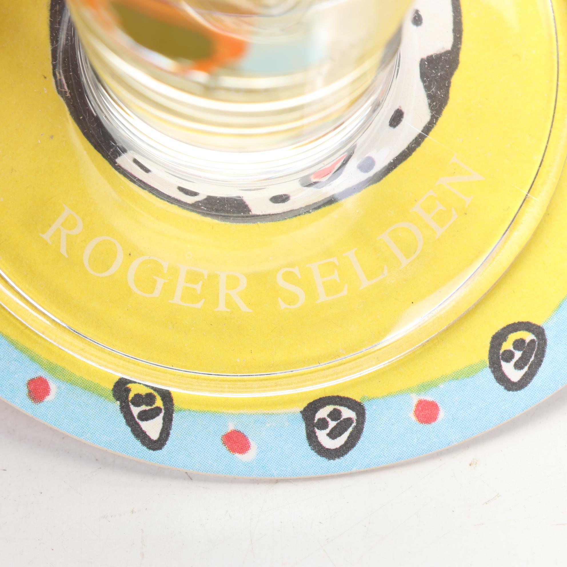 Ritzenhoff Designer Art Beer Glasses With Signed Coasters and Boxes, 1995-1998