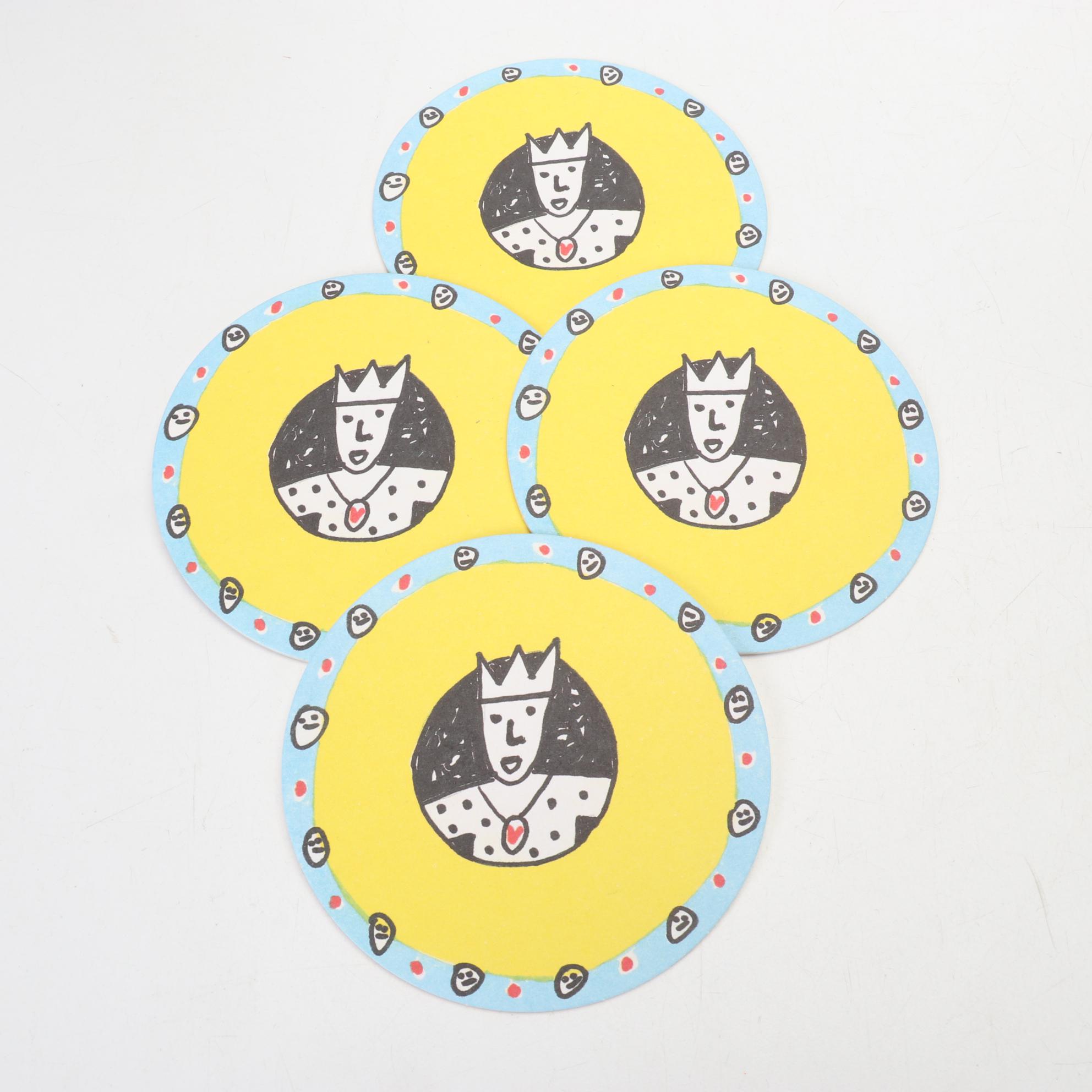 Ritzenhoff Designer Art Beer Glasses With Signed Coasters and Boxes, 1995-1998