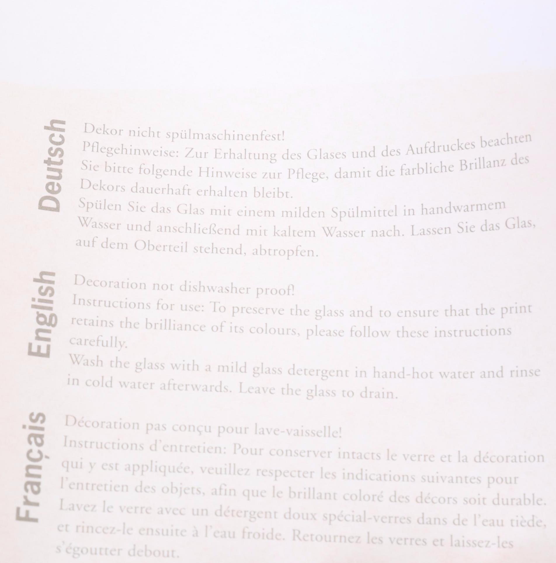 Ritzenhoff Designer Art Beer Glasses With Signed Coasters and Boxes, 1995-1998