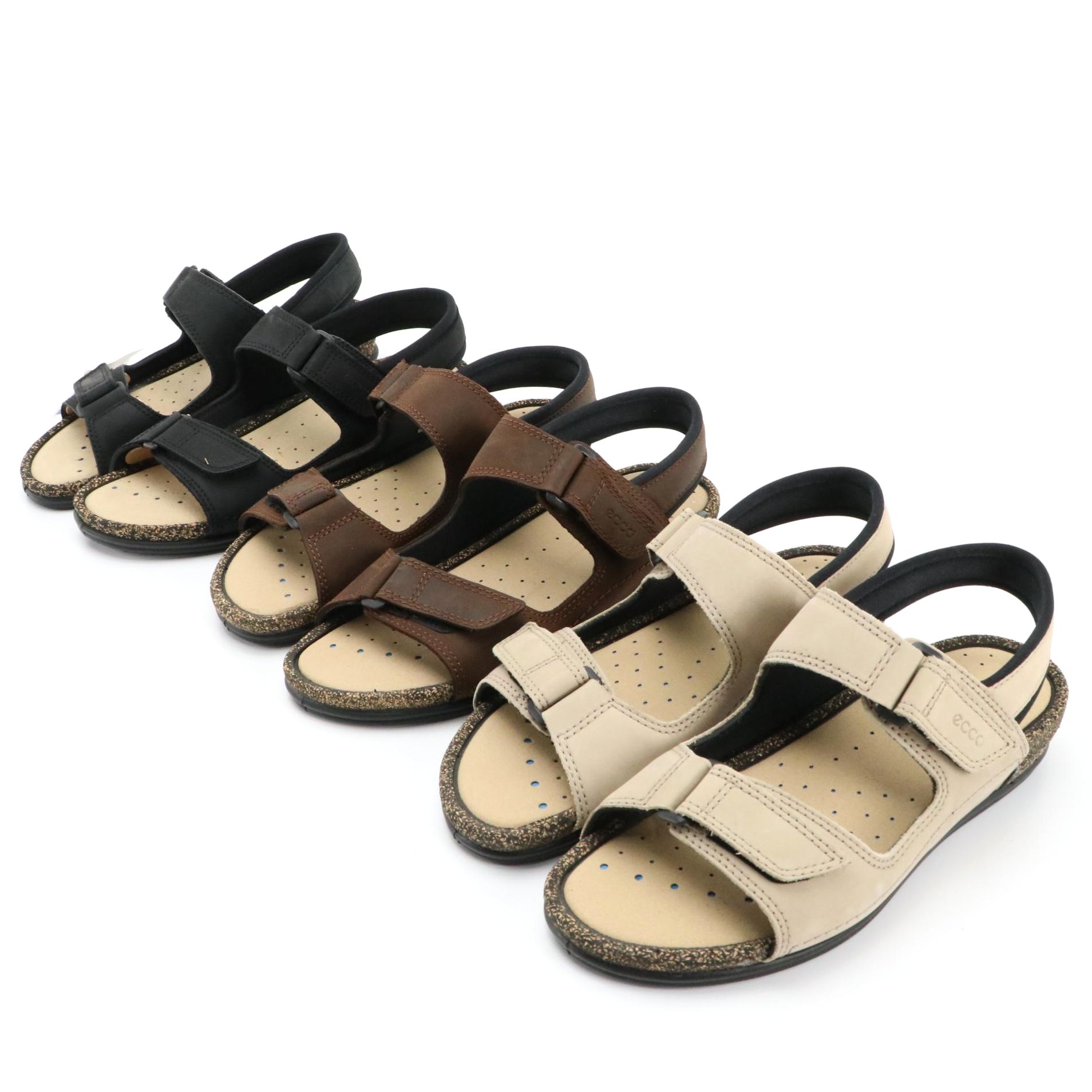 ECCO® Leather Cosmo II Sandals with Boxes