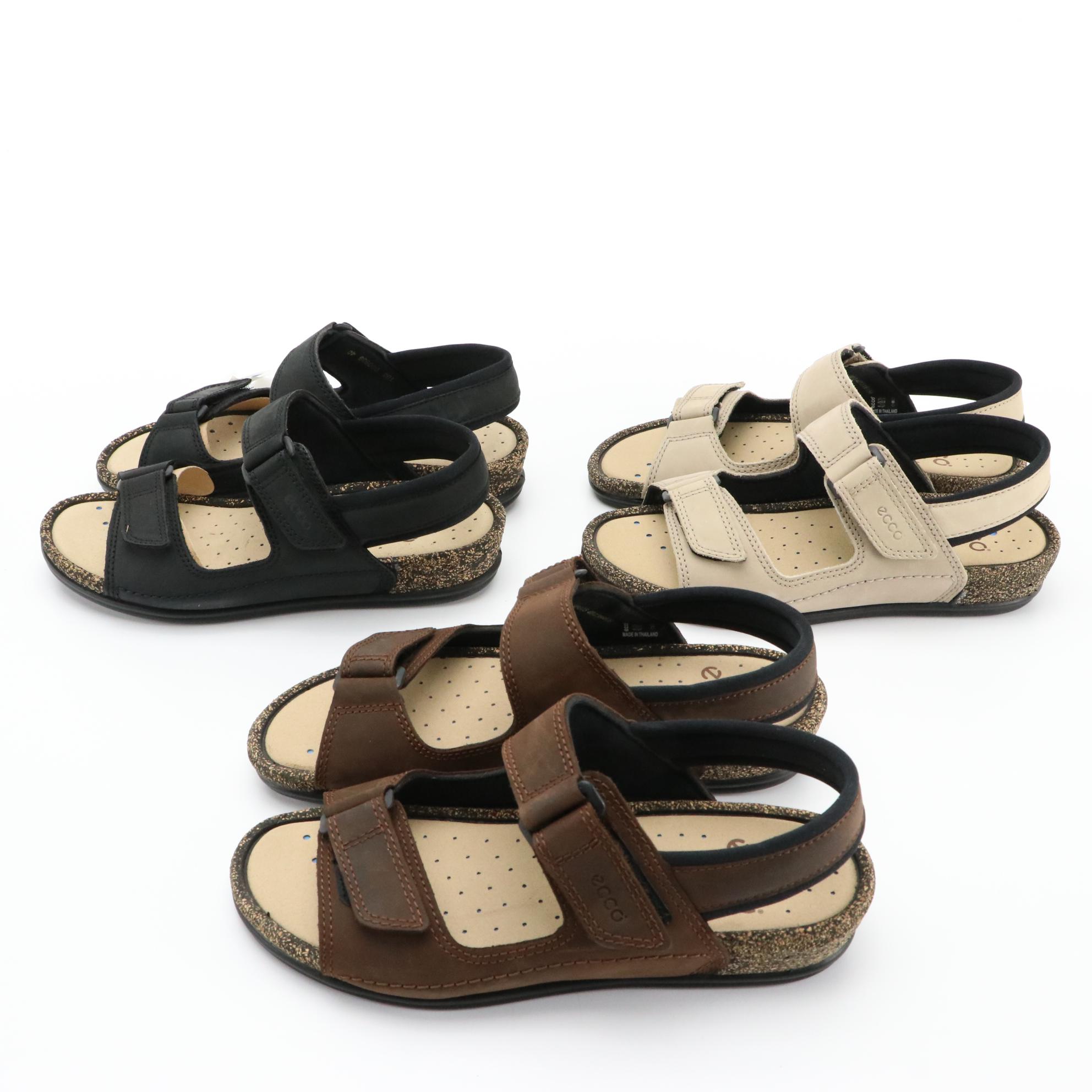 ECCO® Leather Cosmo II Sandals with Boxes