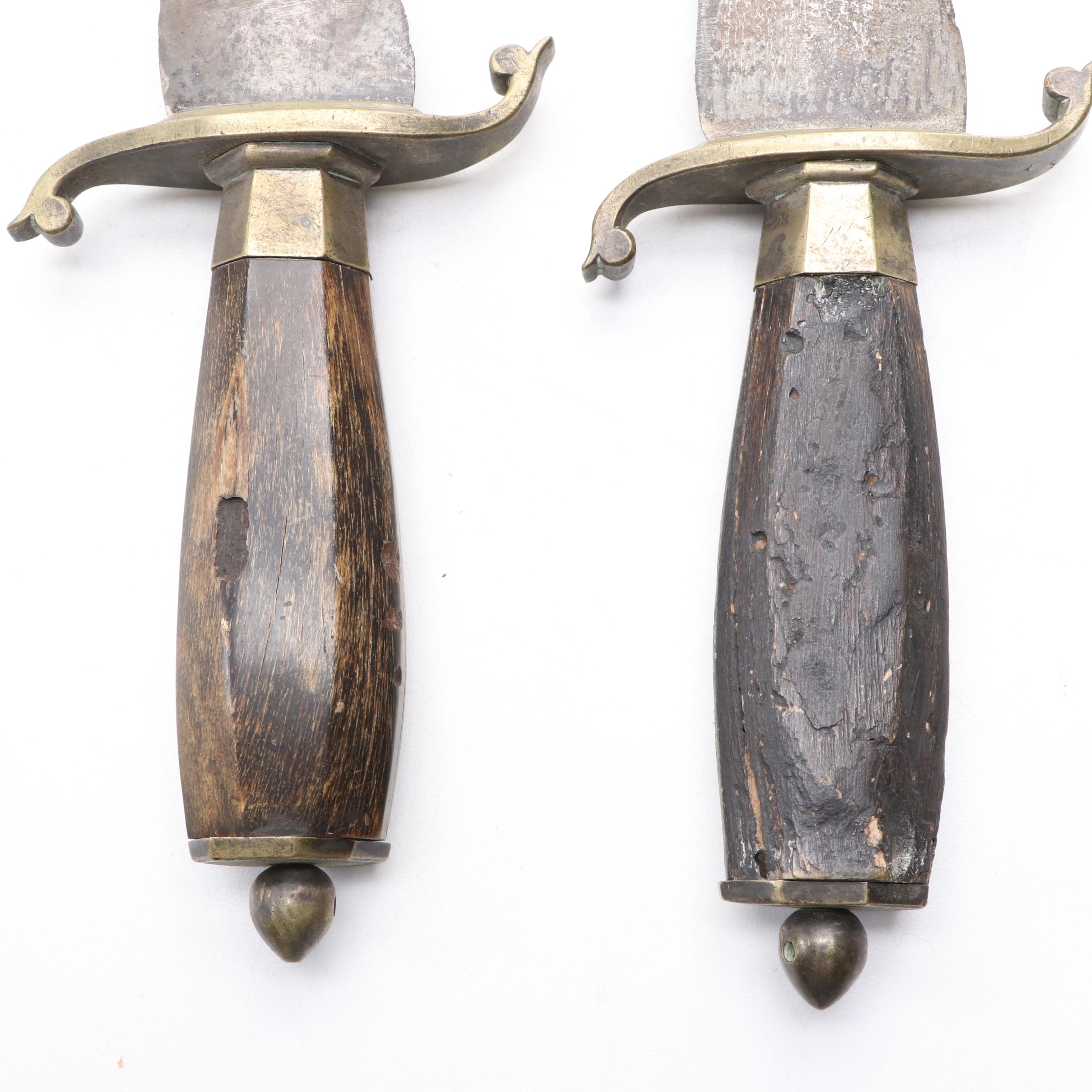 Pair of Hand-Forged Keris Short Swords