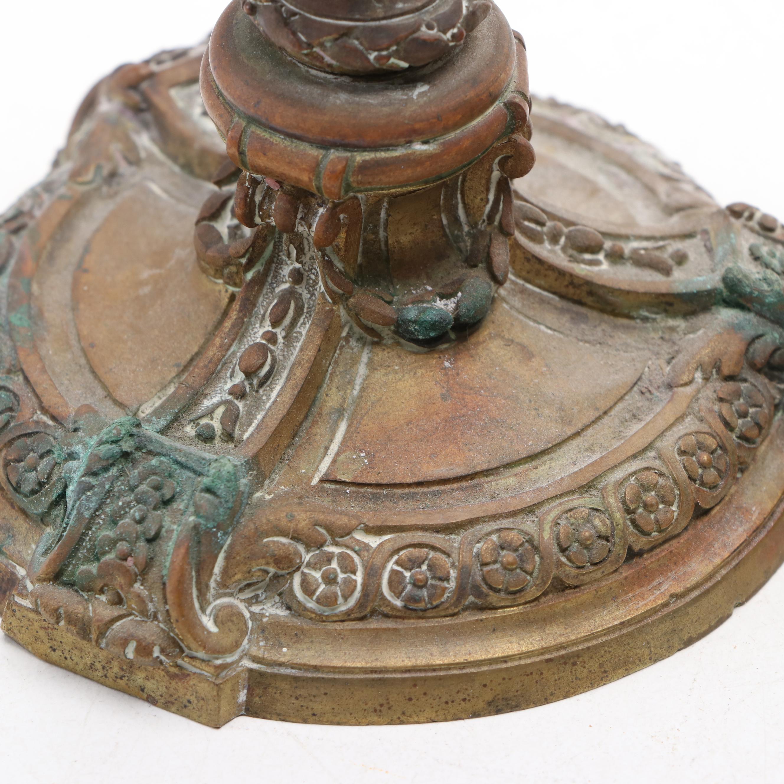 French Bathing Venus Sculpture after Leveque with Other Candlesticks