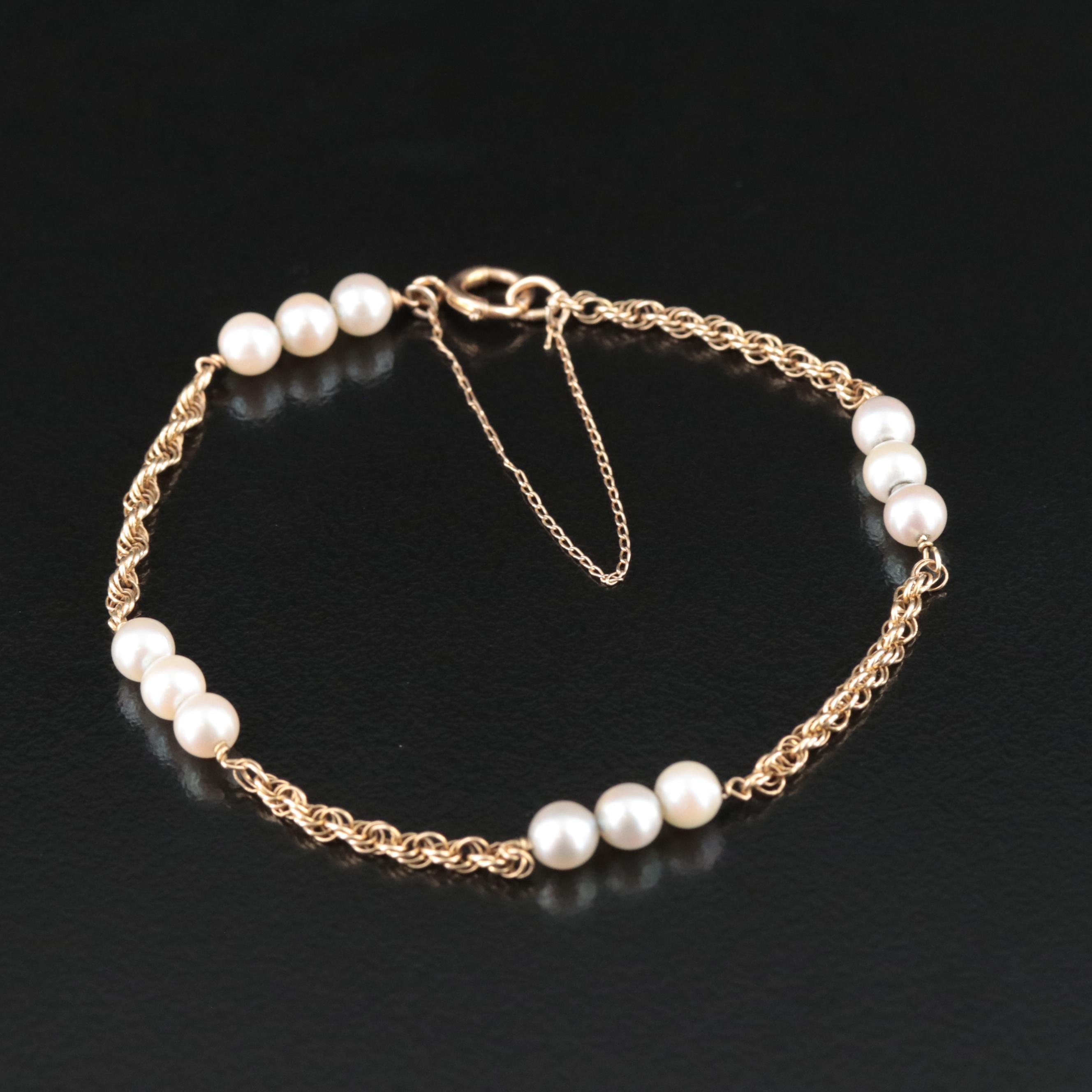 14K Pearl Bracelet