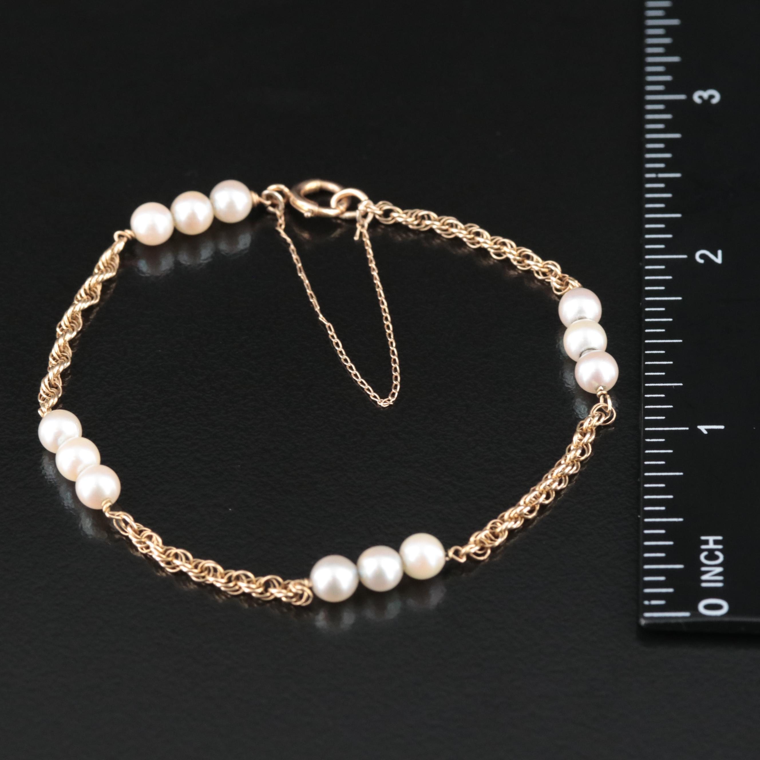 14K Pearl Bracelet