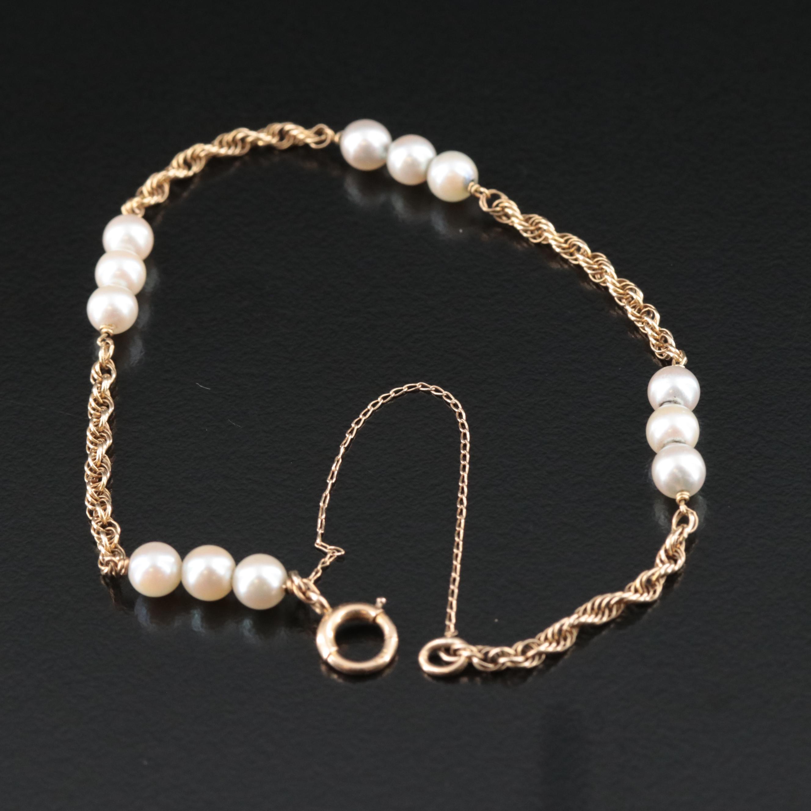 14K Pearl Bracelet