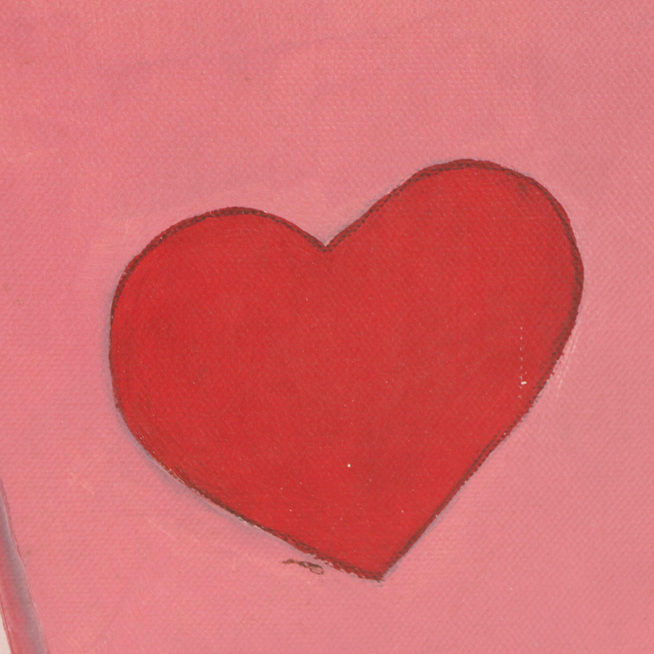 B. Bullard Stylized Figural Acrylic Painting "Bite Me," 2004