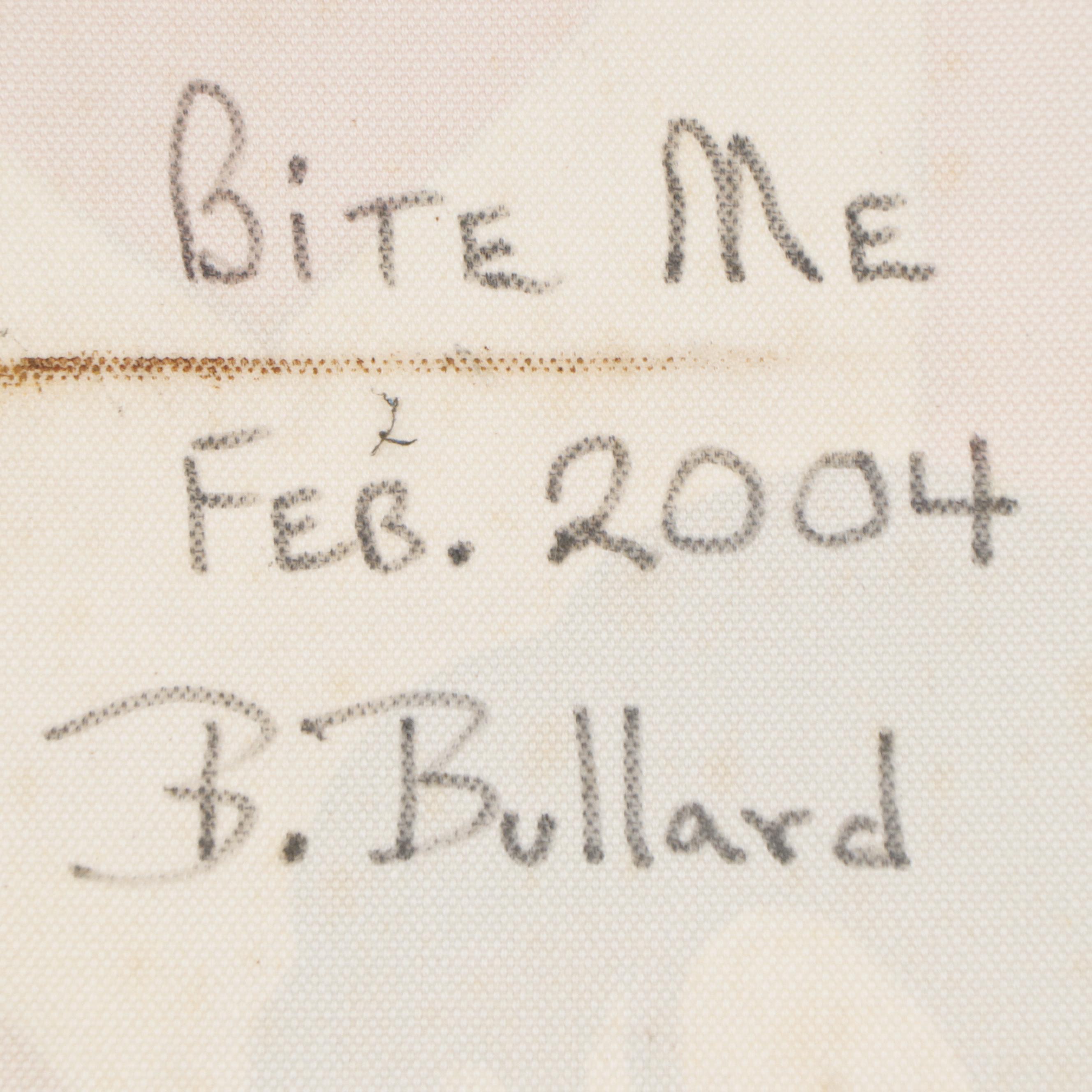 B. Bullard Stylized Figural Acrylic Painting "Bite Me," 2004