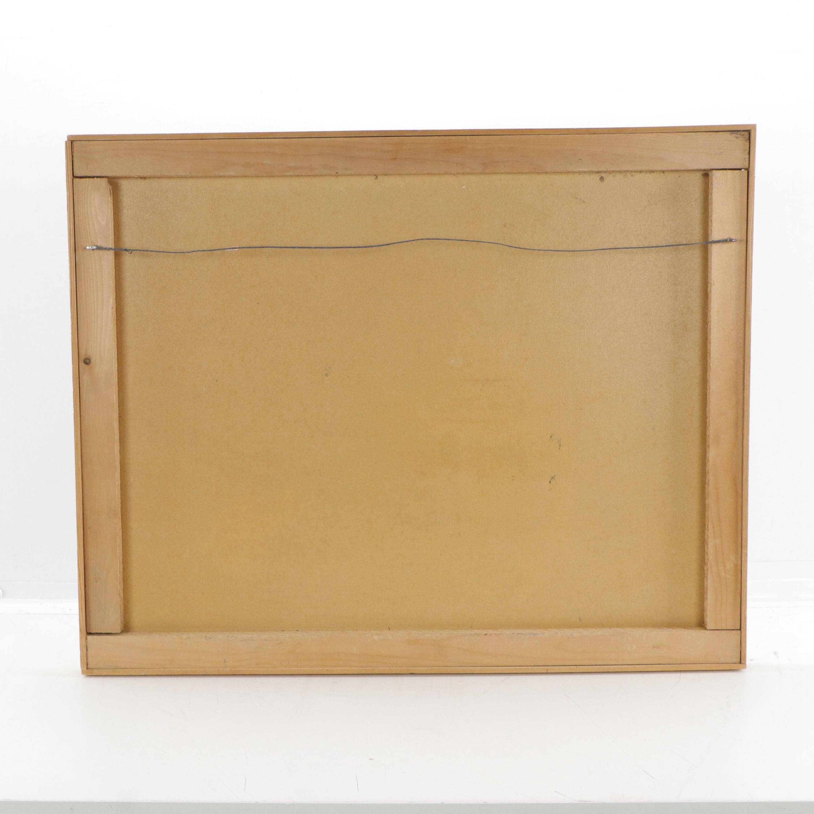 Michael Salvatore Abbate Oil Painting of an Rural Landscape, Mid-20th Century