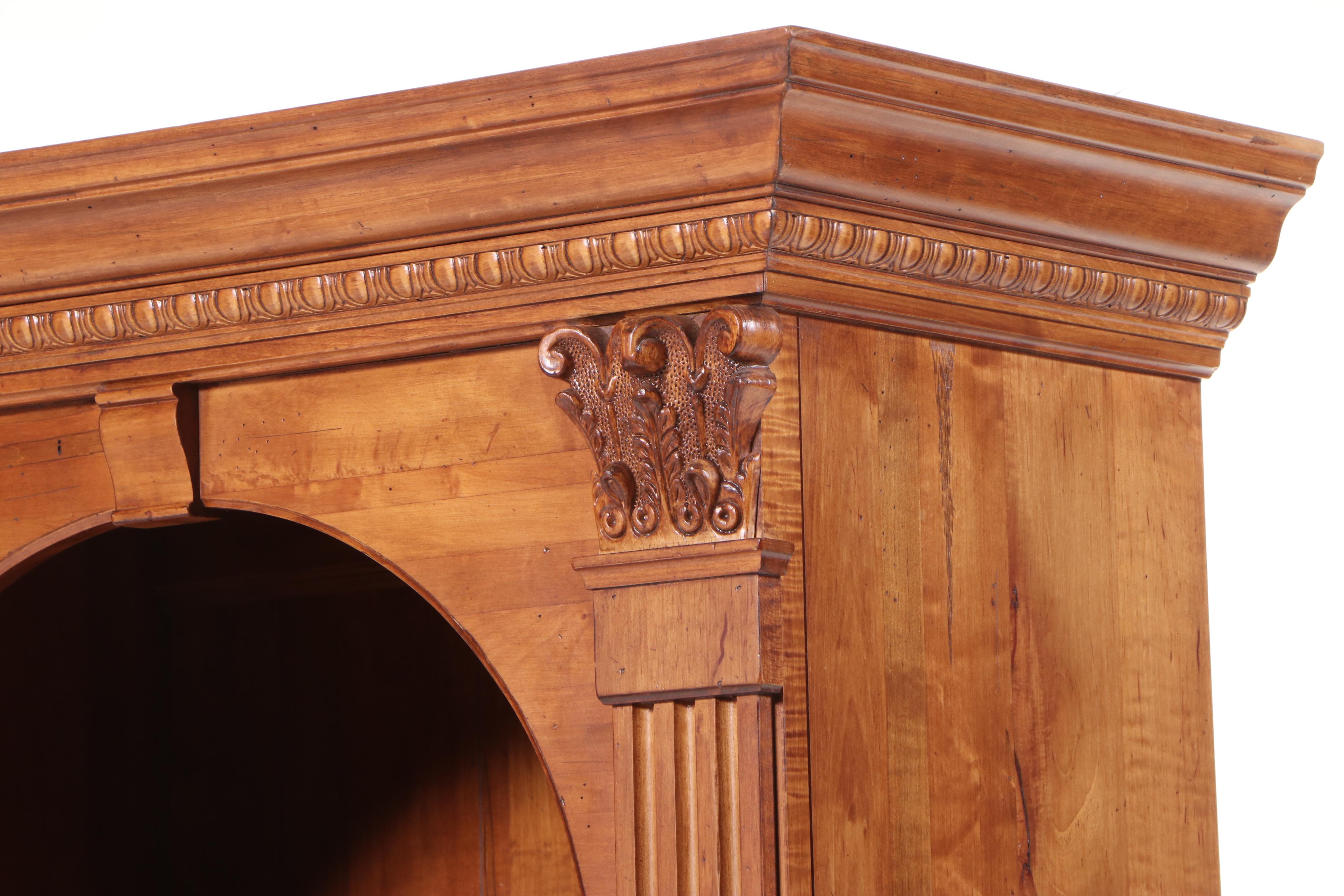 Ethan Allen "Legacy Collection" Maple Double-Arch Library Bookcase