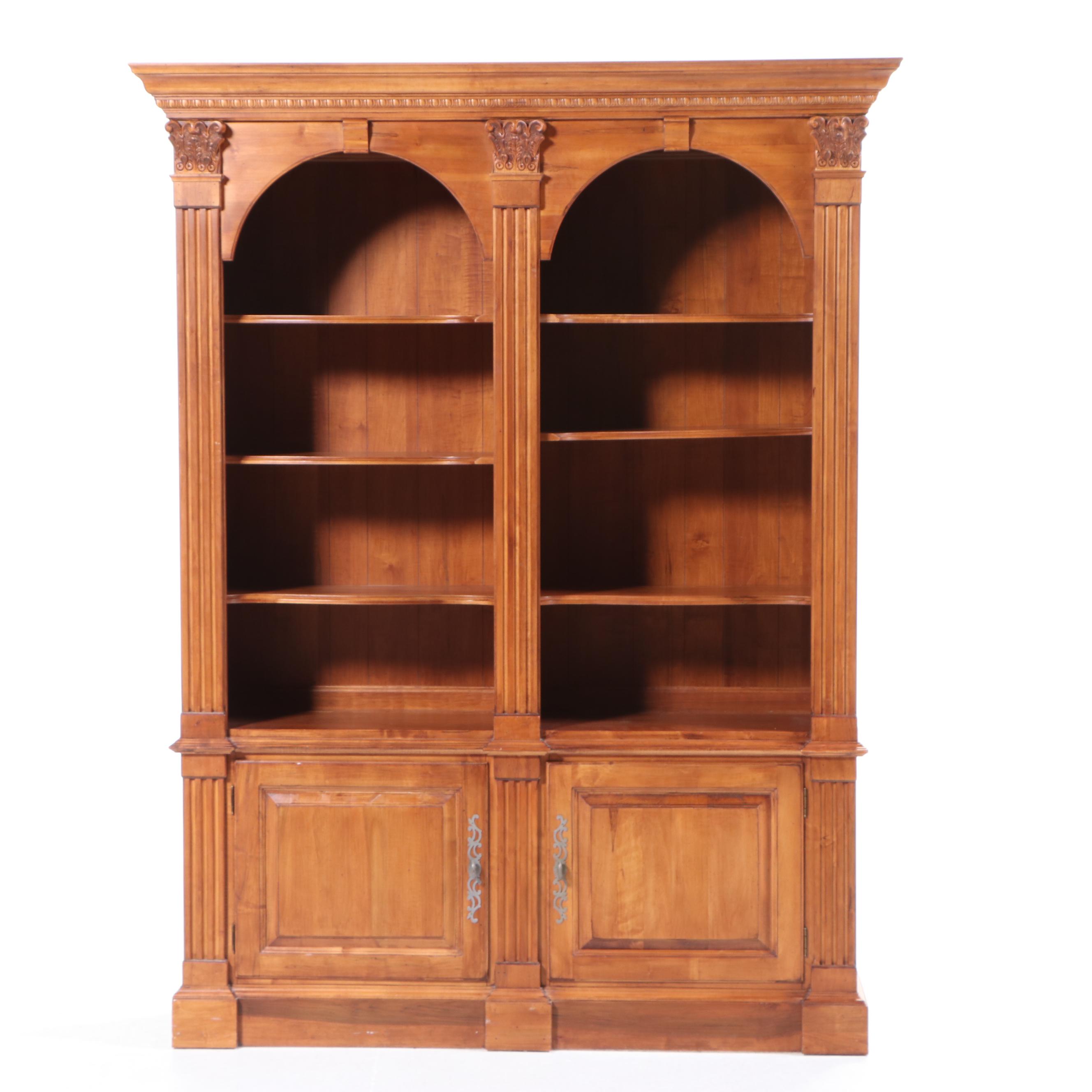Ethan Allen "Legacy Collection" Maple Double-Arch Library Bookcase