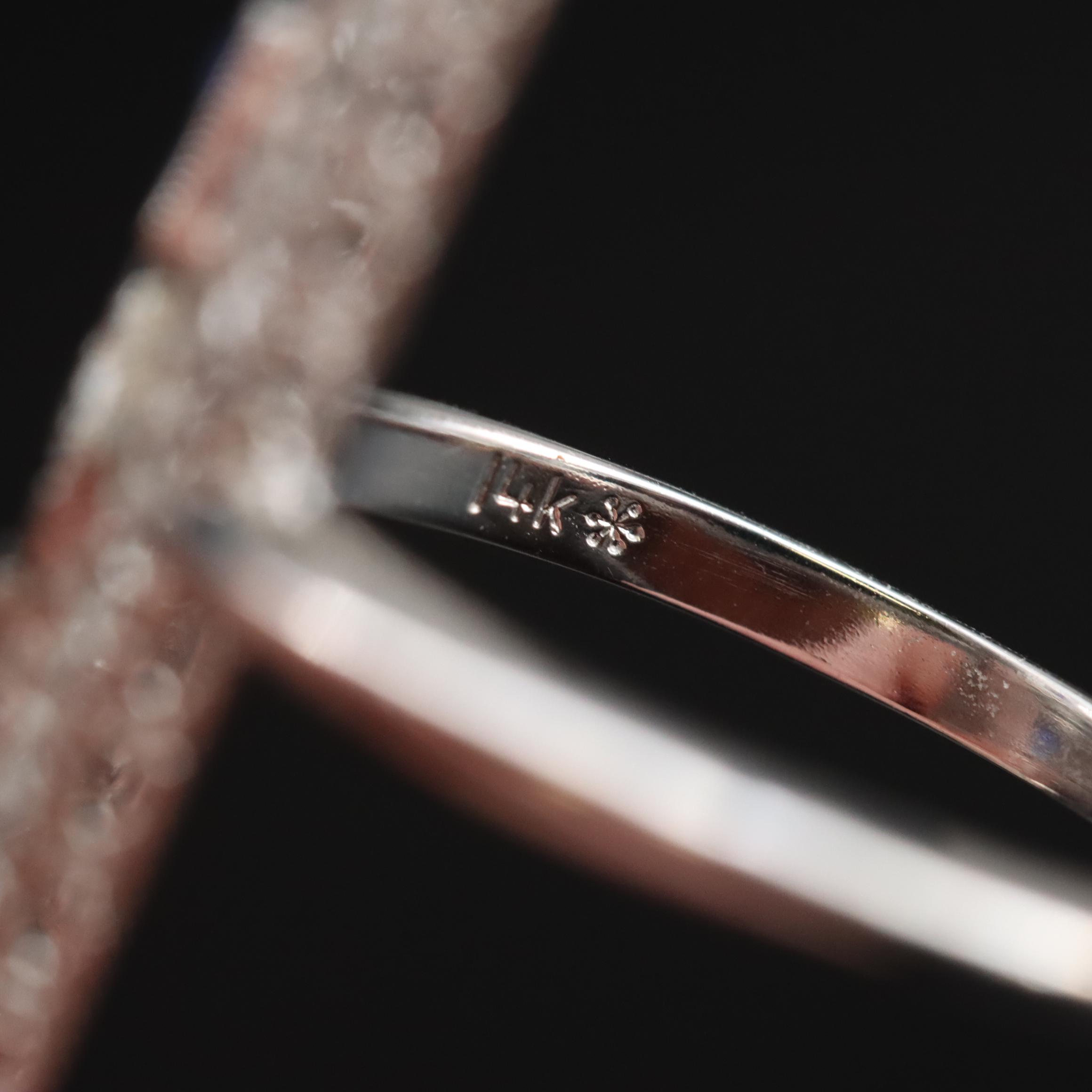 10K and 14K Diamond and Sapphire Pointer Ring