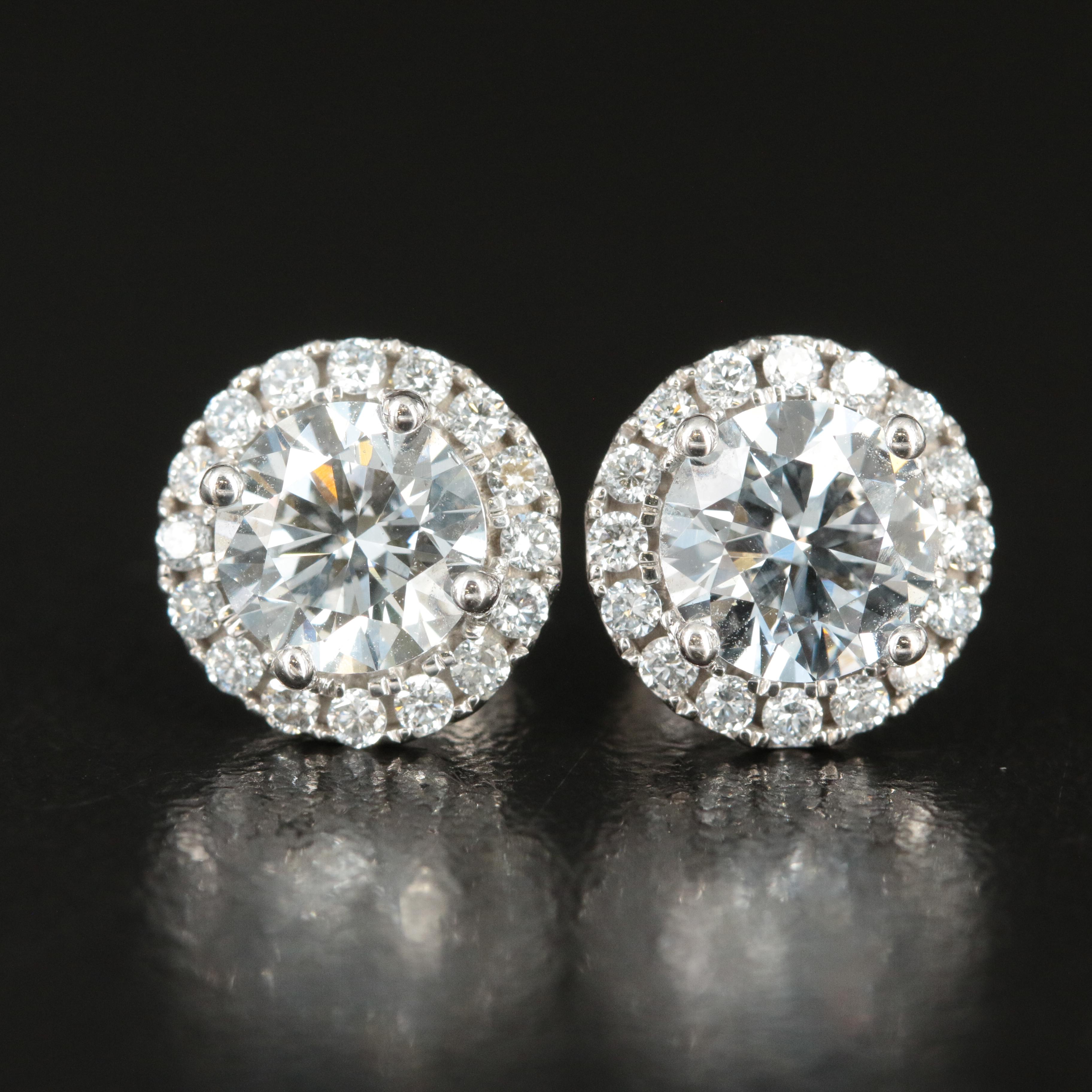 14K 2.56 CTW Lab Grown Diamond Stud Earrings
