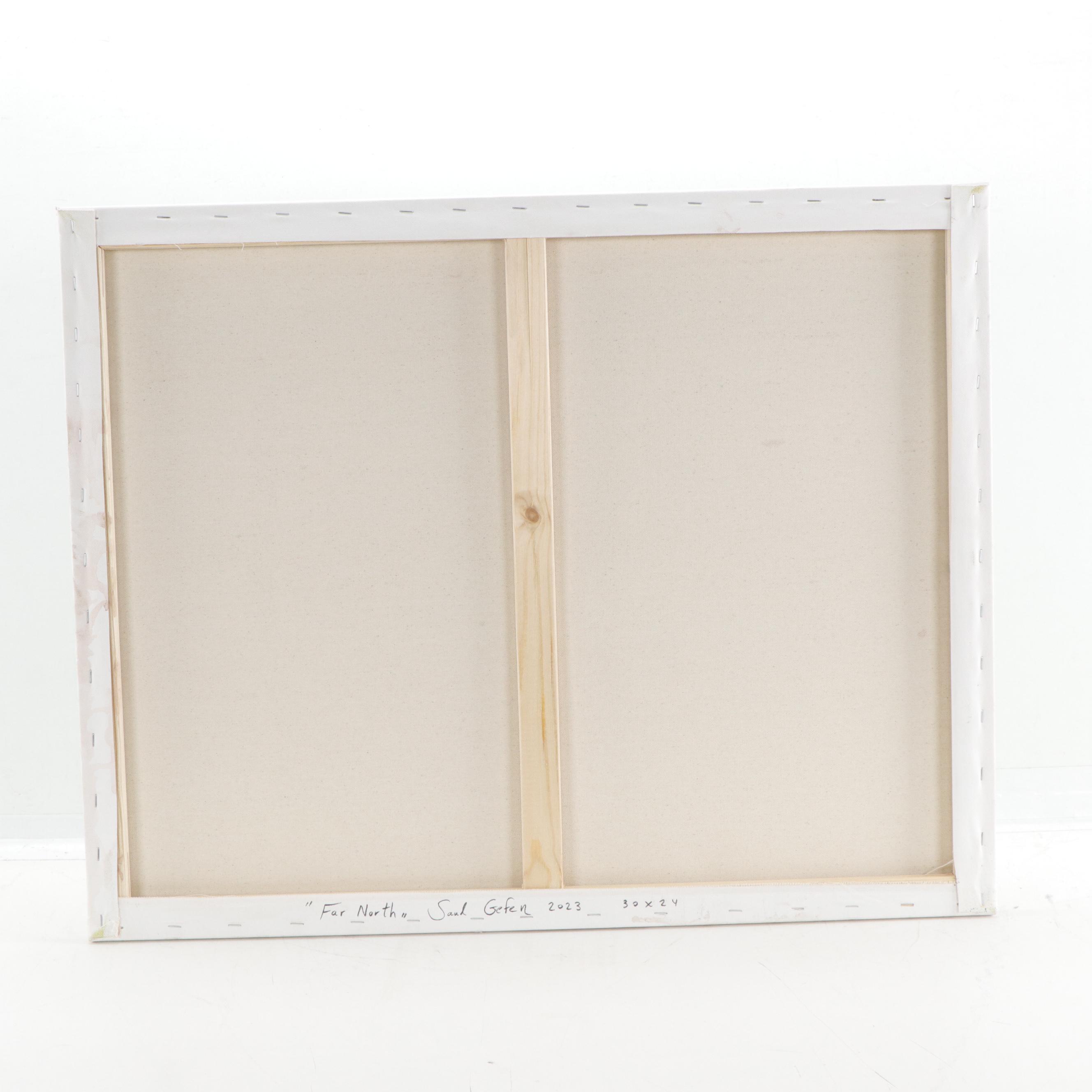 Saul Gefen Abstract Acrylic Painting "Far North," 2023