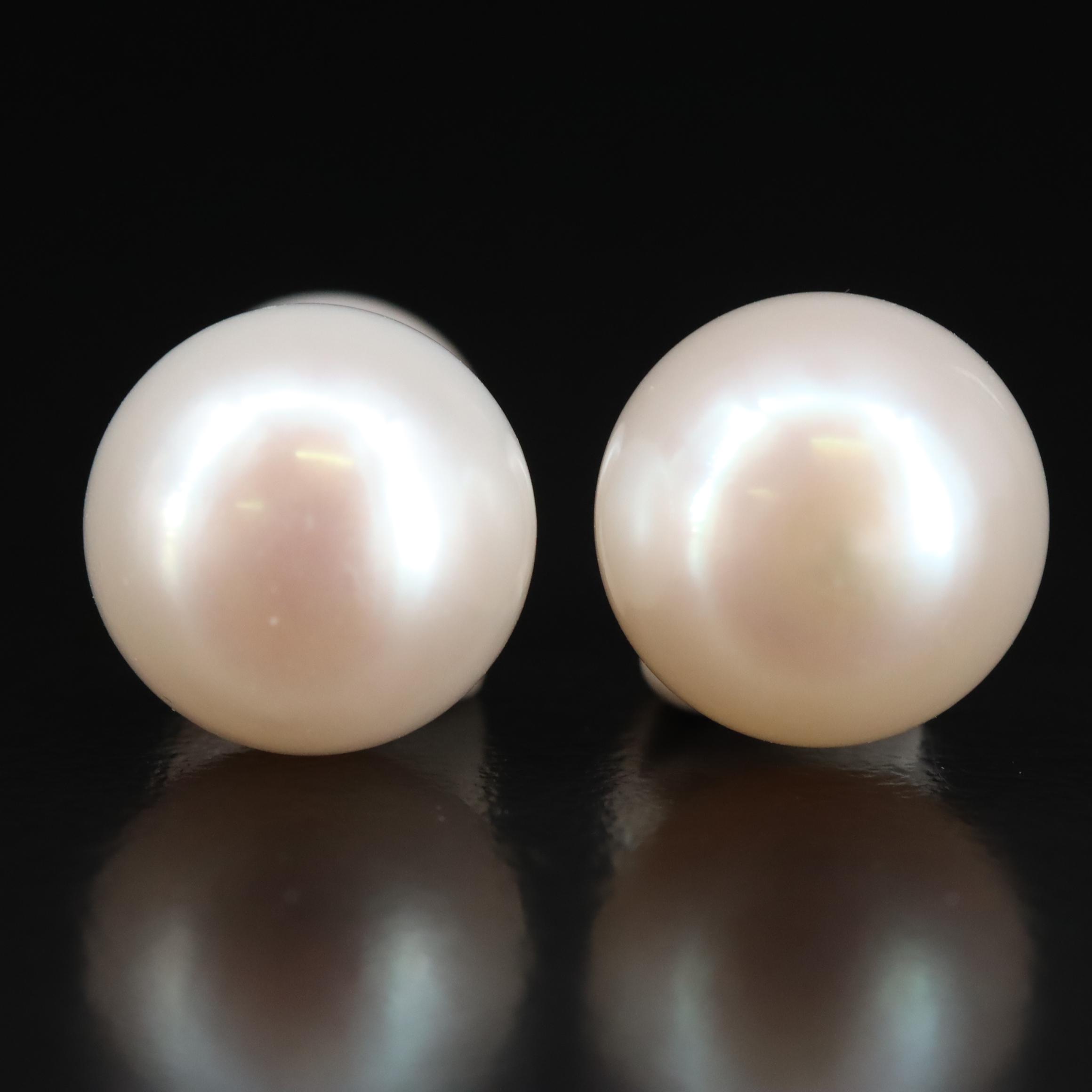 14K Pearl Front-Back Earrings