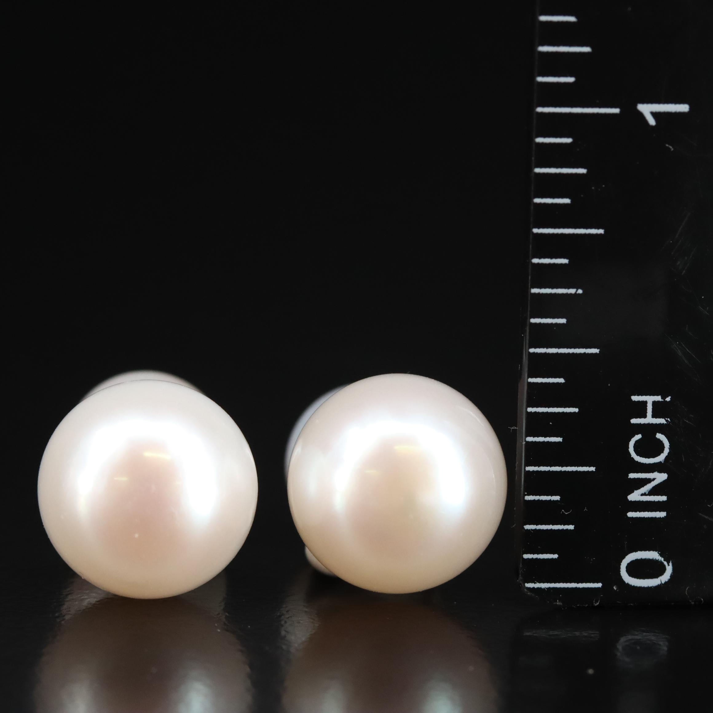 14K Pearl Front-Back Earrings