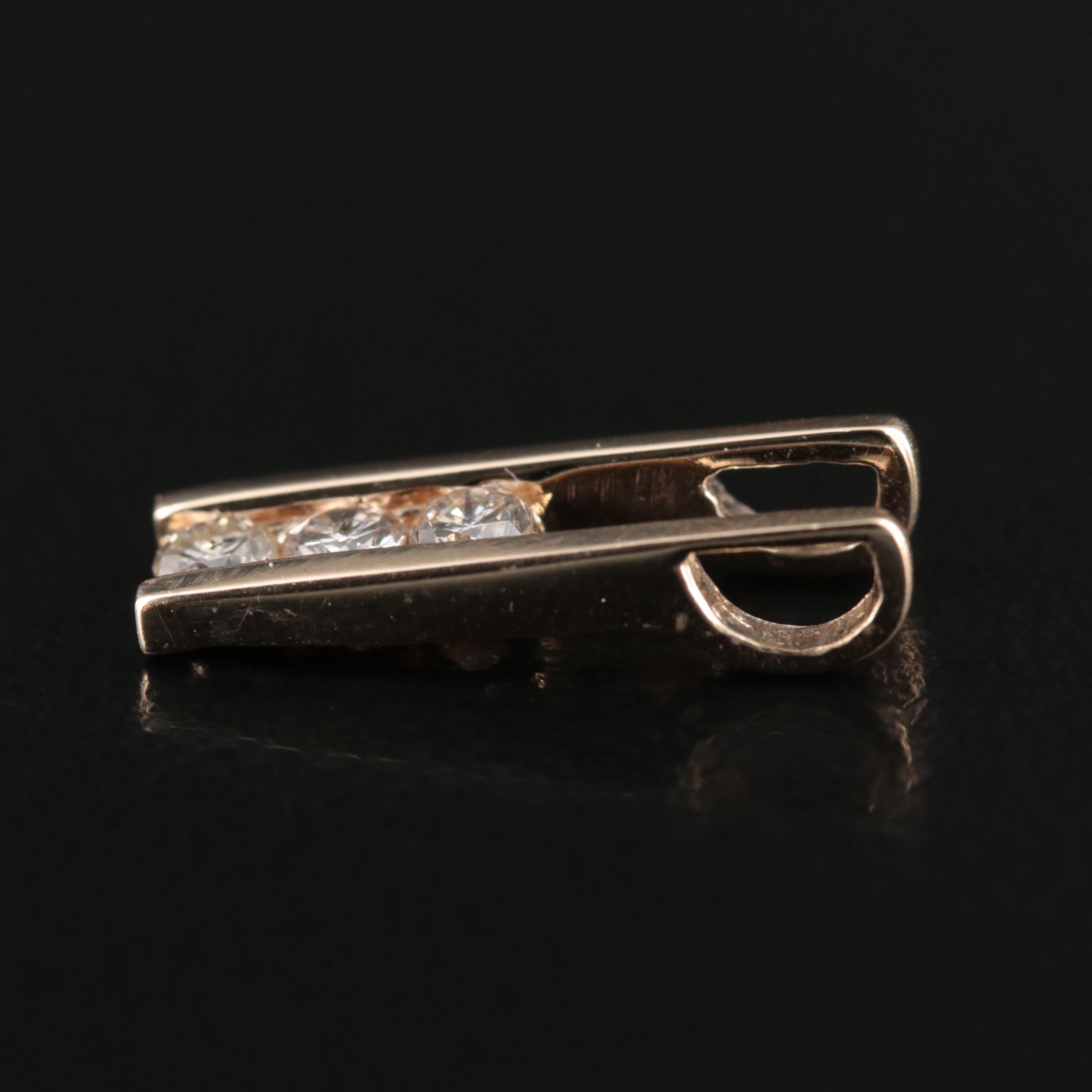 14K 0.22 CTW Diamond Bar Pendant