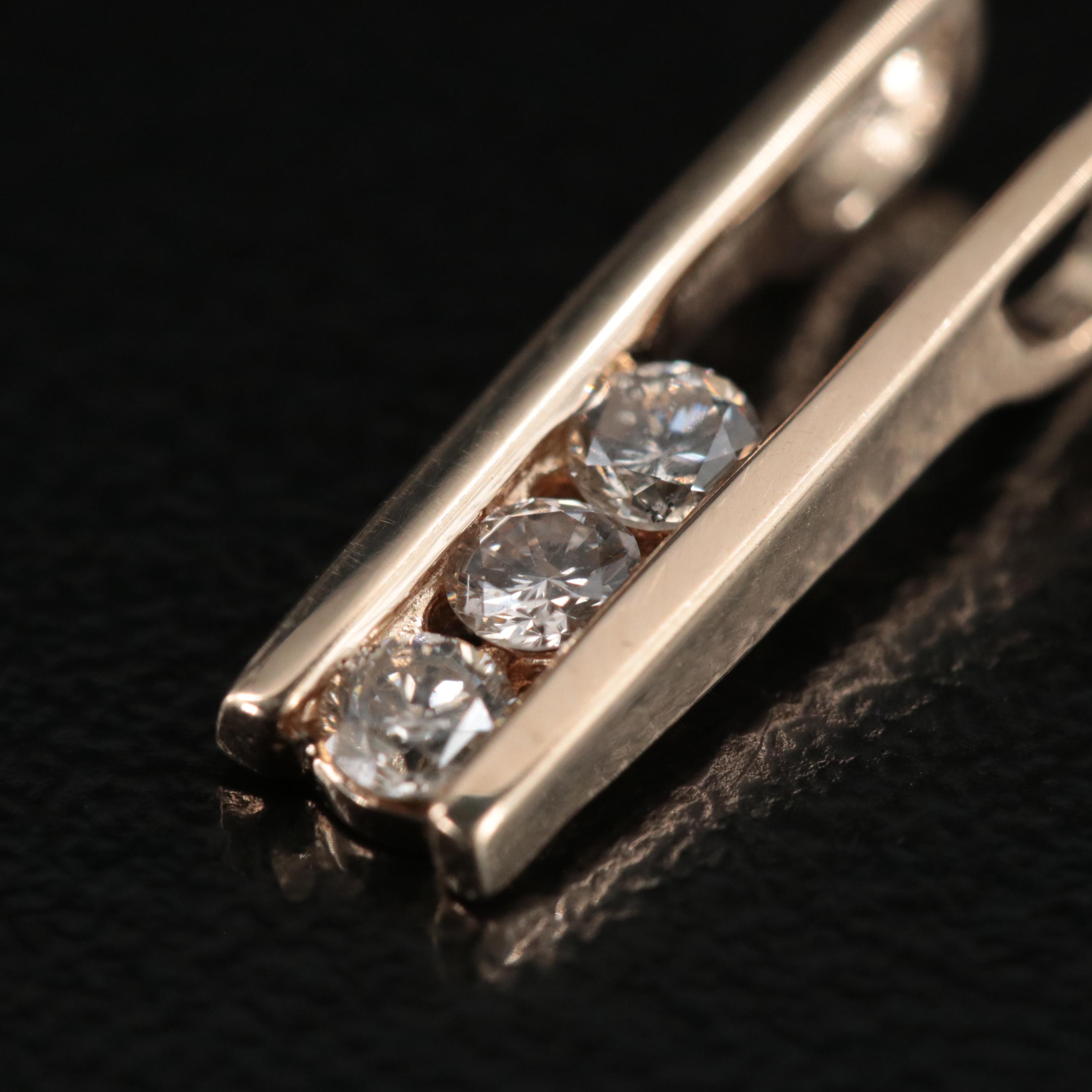 14K 0.22 CTW Diamond Bar Pendant