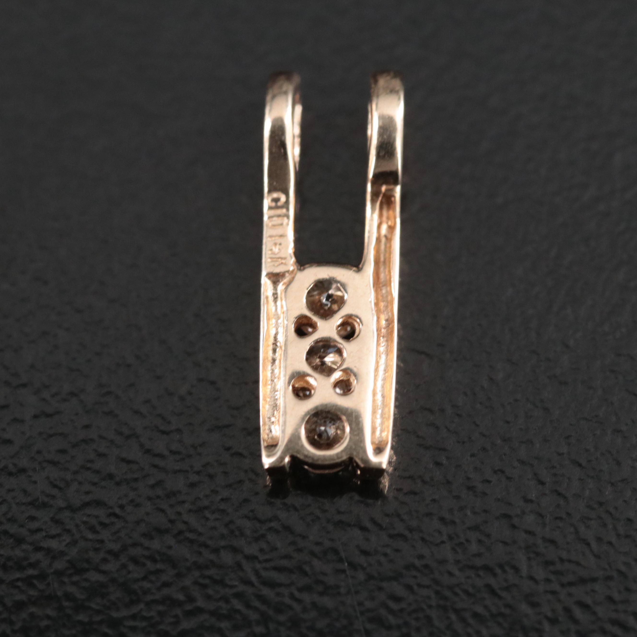 14K 0.22 CTW Diamond Bar Pendant