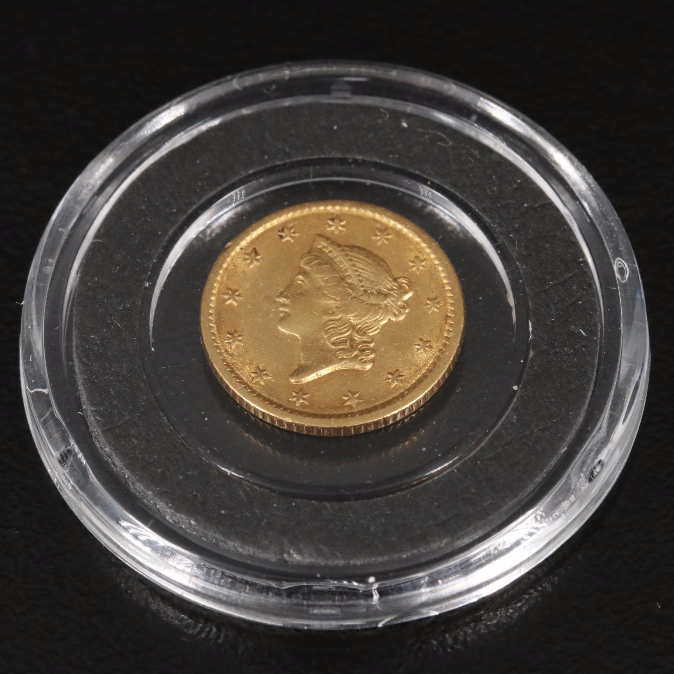 1853 Type 1, One Dollar Gold Coin