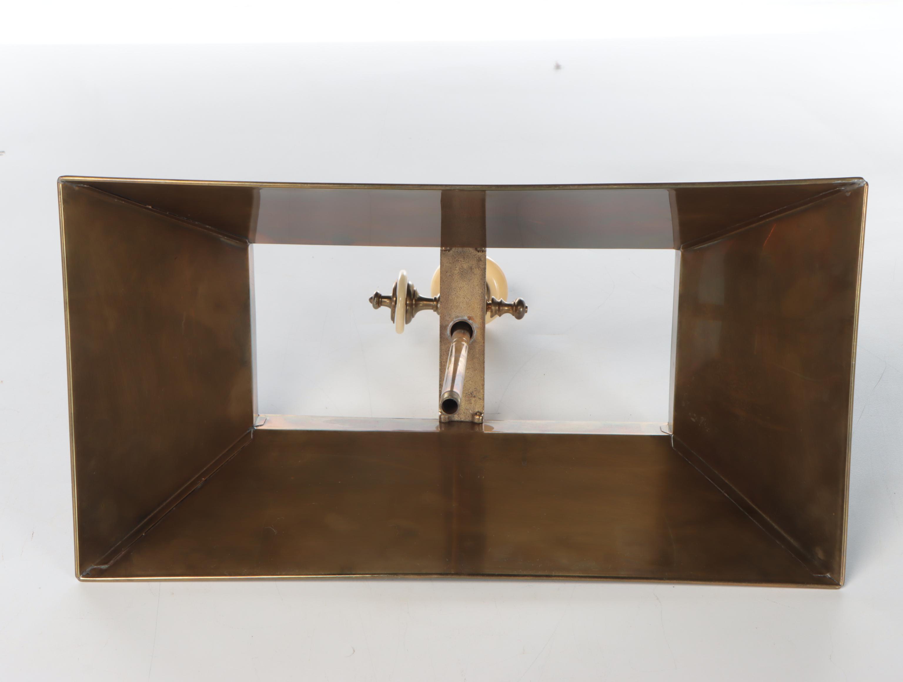 Chapman Neoclassical French Bouillotte Table Lamp With Black Metal Shade, 1972